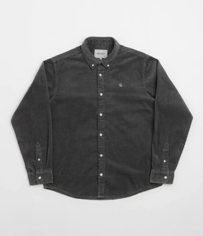 Carhartt Madison Cord Shirt - Graphite / Graphite Pre Shrunk Cotton Blend