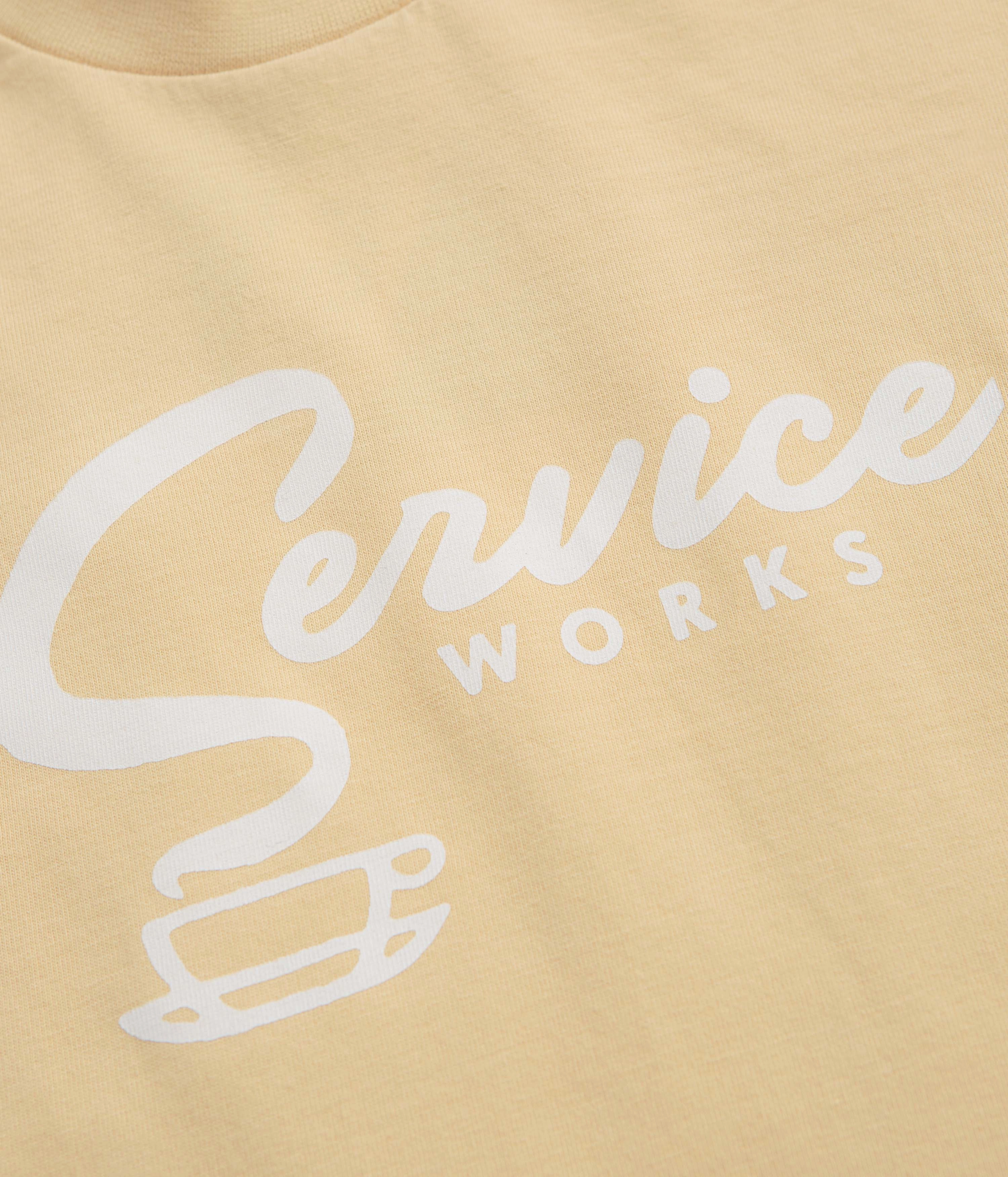 Service Works Espresso T-Shirt - Khaki Male fit visible details