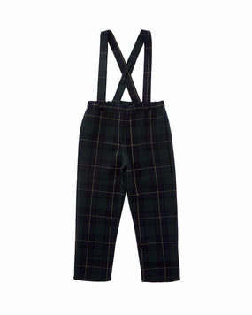 Pepa London Windsor Tartan Trouser With Braces Adjustable Drawcord