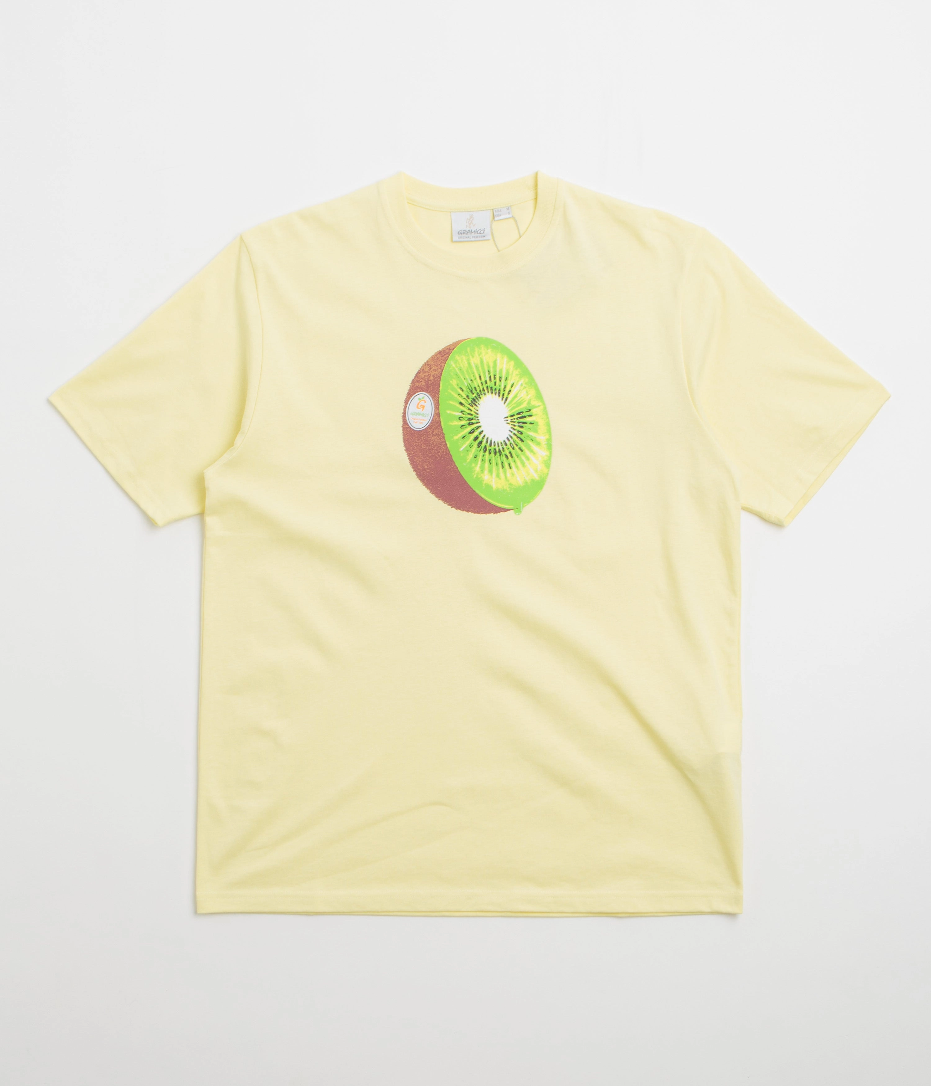 Limited Edition Seasonal Fashion Gramicci Kiwi T-Shirt - Lemon