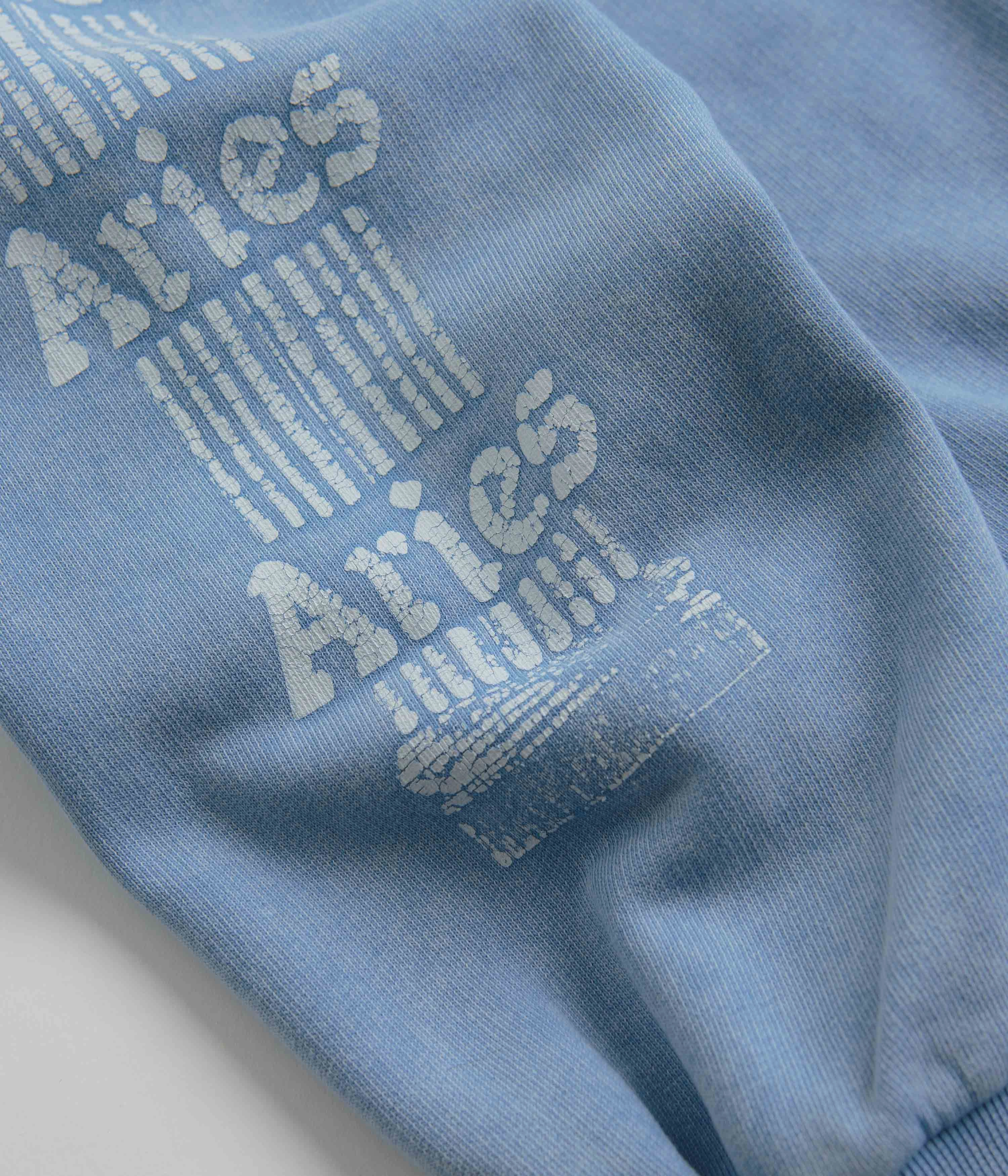 Aries Aged Ancient Column Crewneck Sweatshirt - Pale Blue Simple Comfort Performance Wear