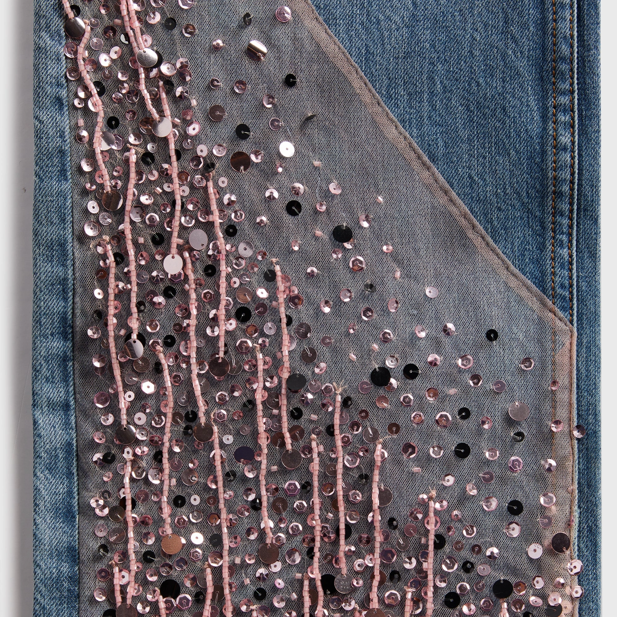 Asta Resort Helena Hand Beaded Jean - Bon Bon Pink MoistureWickingFabric Reinforced Stress Points