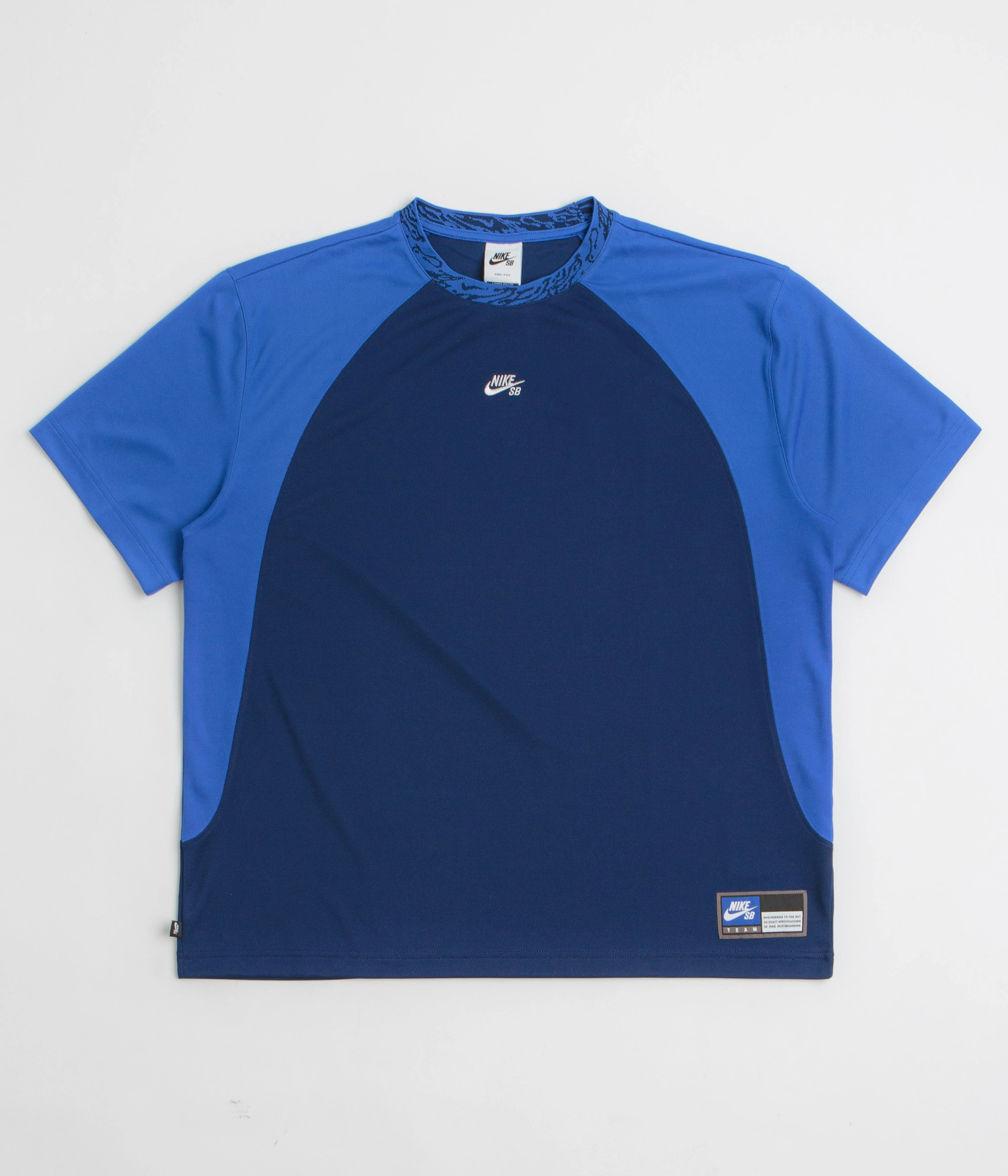 shirt silhouette Nike SB Knit Jersey - Blue Void / Game Royal / White