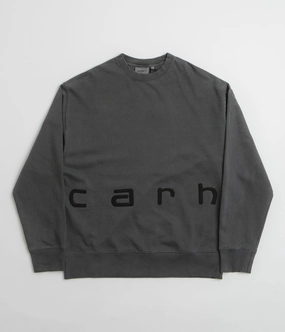 Carhartt Felt Script Crewneck Sweatshirt - Black / Black product luxury indulgence bead accents
