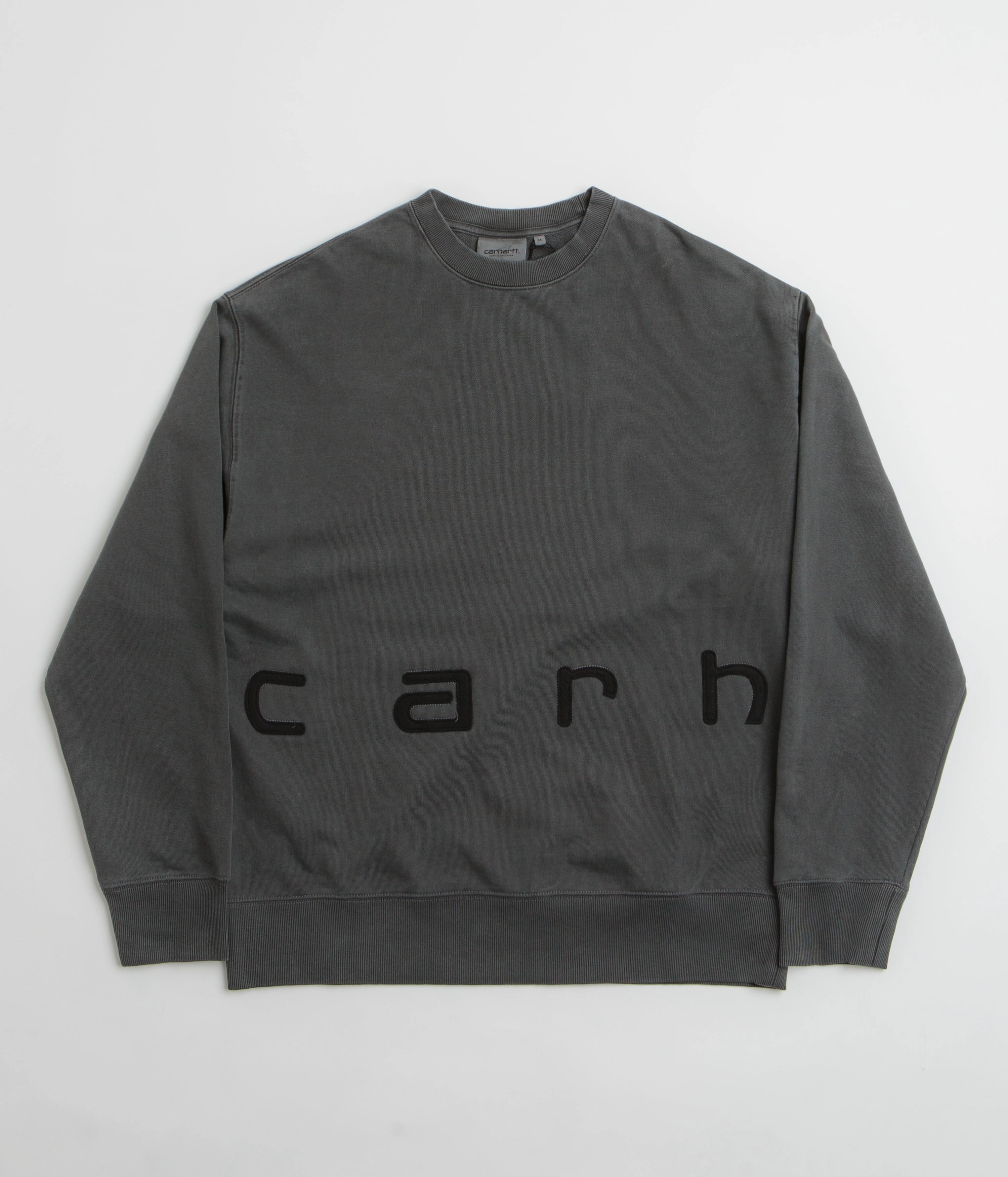 Carhartt Felt Script Crewneck Sweatshirt - Black / Black product luxury indulgence bead accents