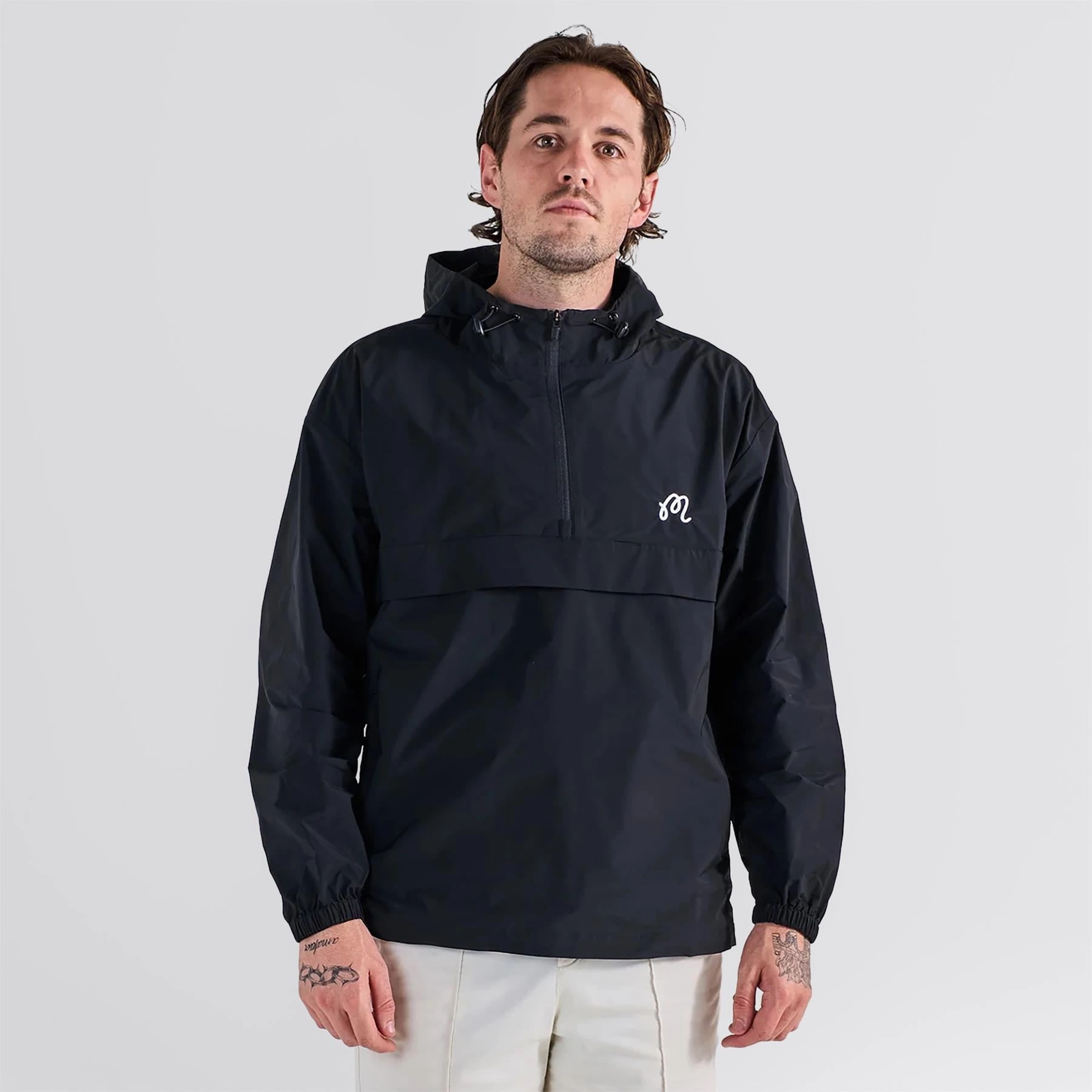 suitable for modeling Urban Ready Evergreen Nylon Anorak Black