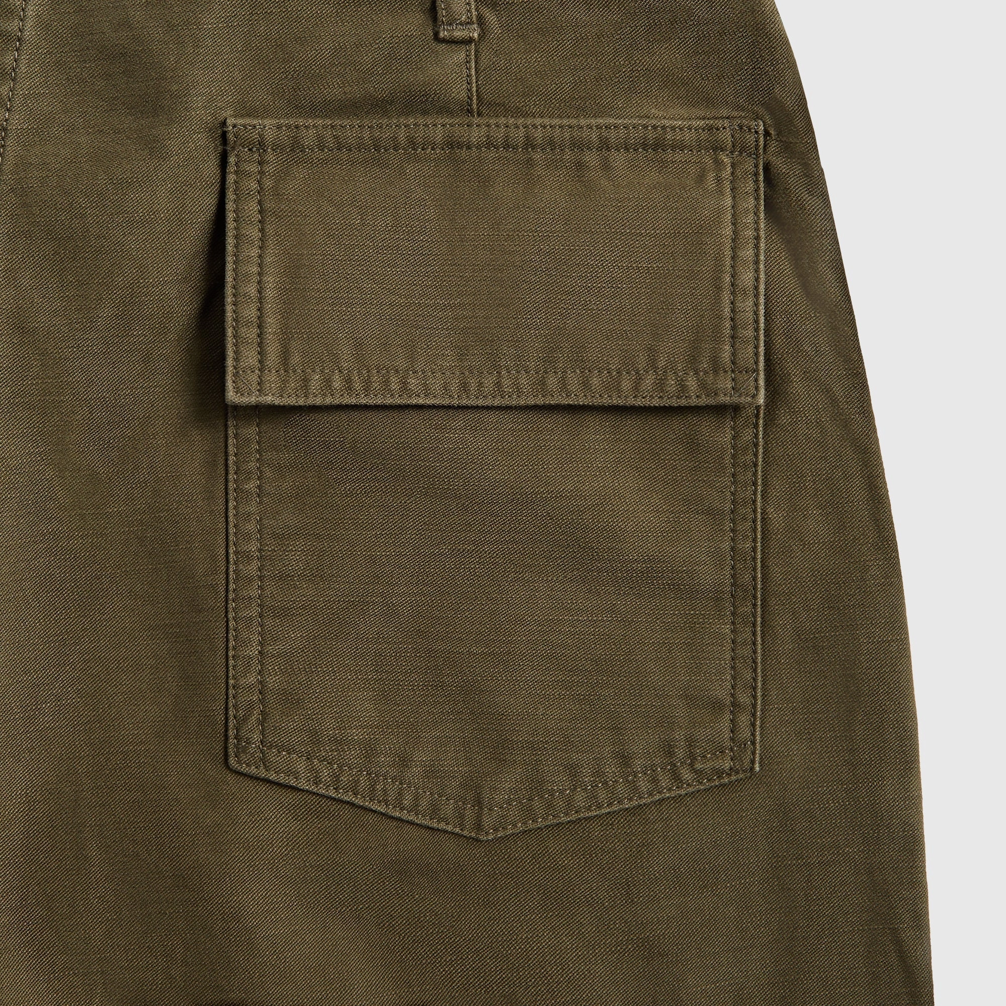 WindResistantMaterial Auralee Washed Baggy Satin Bleached Baker Pants - Khaki Brown