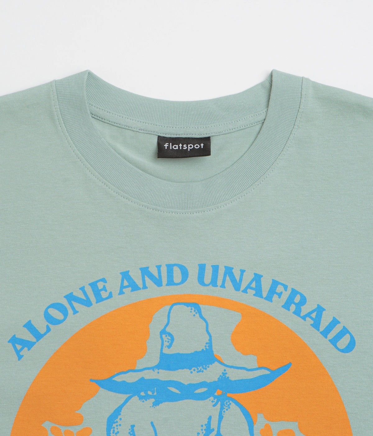 flatspot Alone And Unafraid T-Shirt - Blue Aloe beads leggings silhouette