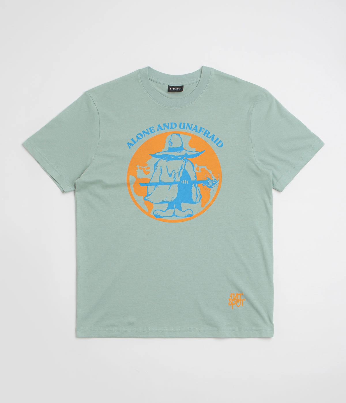 hockey venue floral flatspot Alone And Unafraid T-Shirt - Blue Aloe