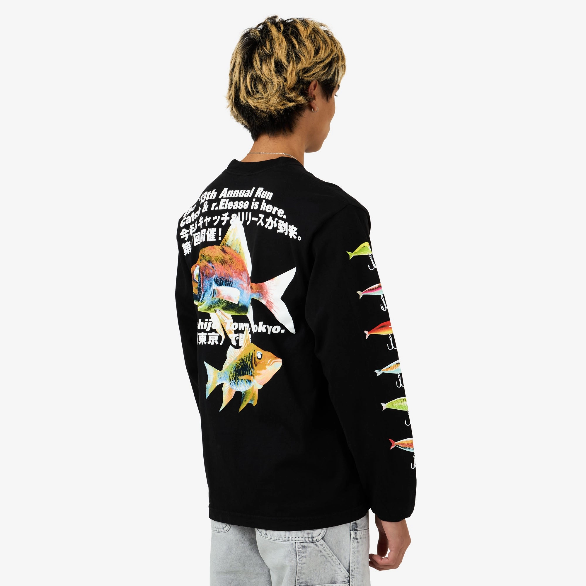 Elastic waist Cultural Event b.Eautiful Catch & Release Longsleeve Shirt Black