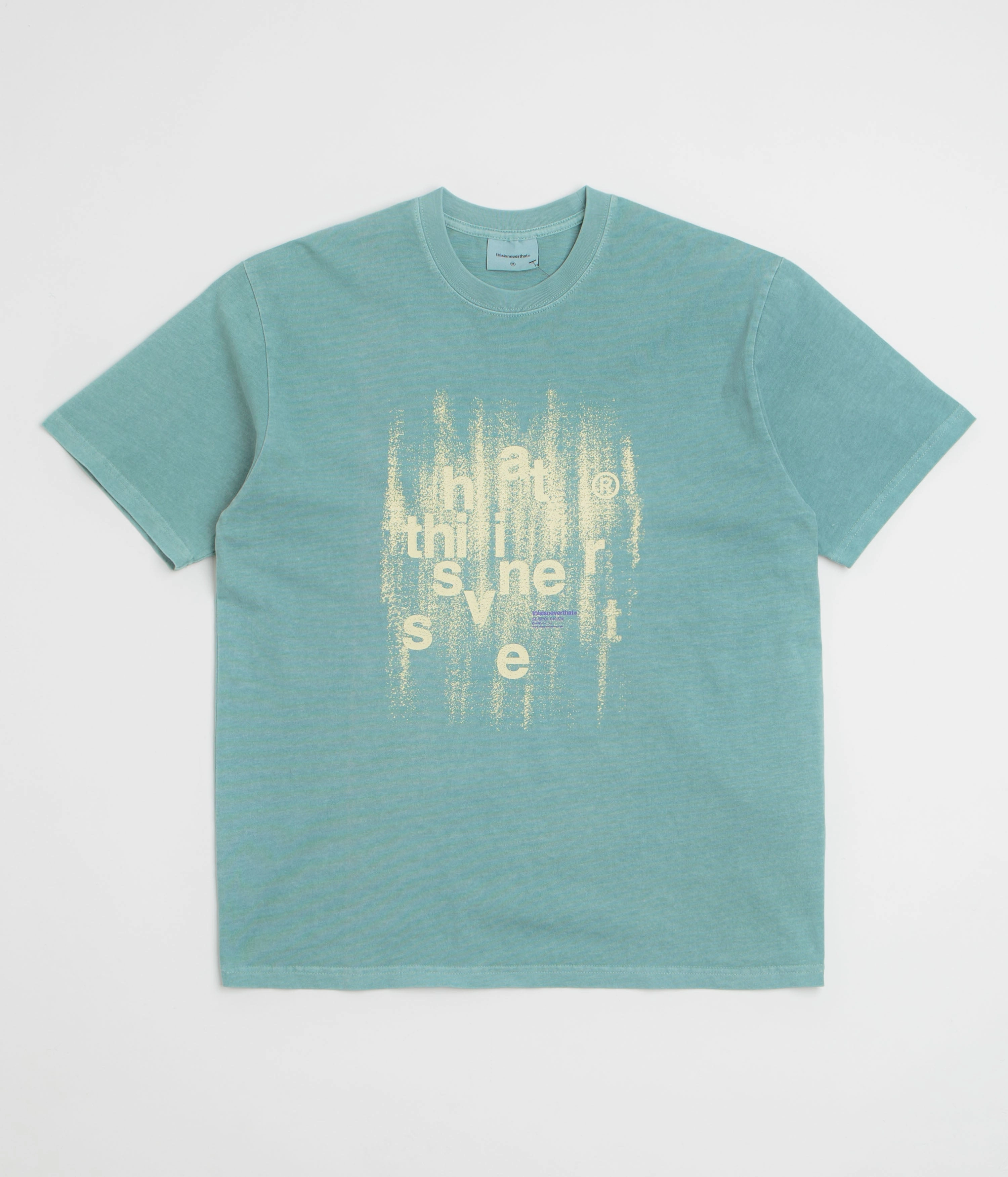 thisisneverthat Brushed Paint T-Shirt - Emerald lace hem Casual