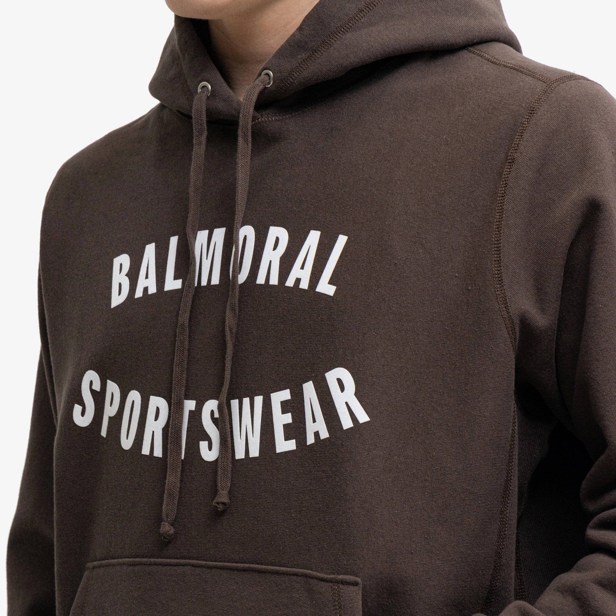 Fashion Piece Warm Hoodie Balmoral Parkhaven Hoodie Chocolate / White