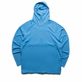 Eastside Golf UV Ultra Light Hoodie - Tranquil Blue Heathered Texture City Style