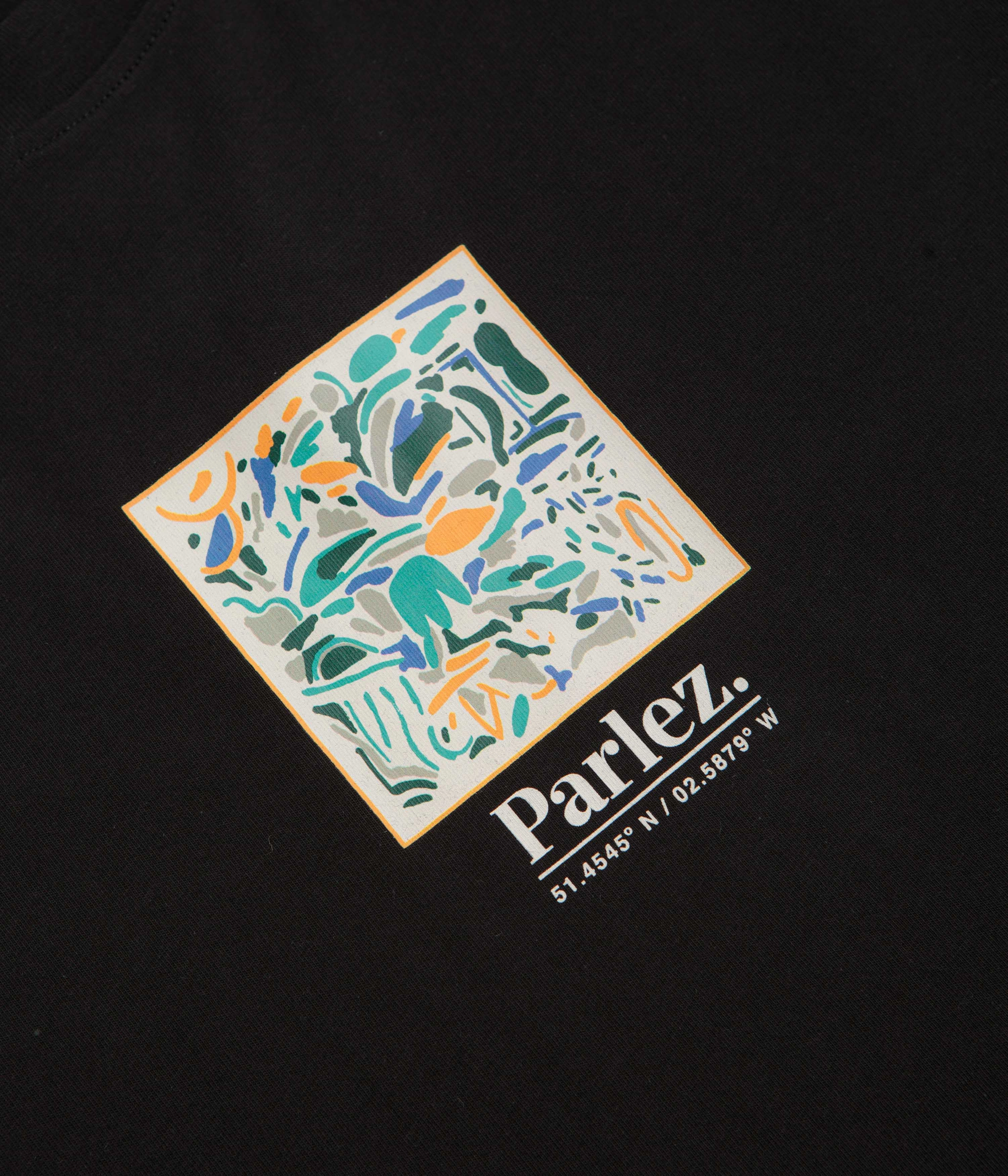 Parlez Exemplar Oversized T-Shirt - Black short size ruffled hem