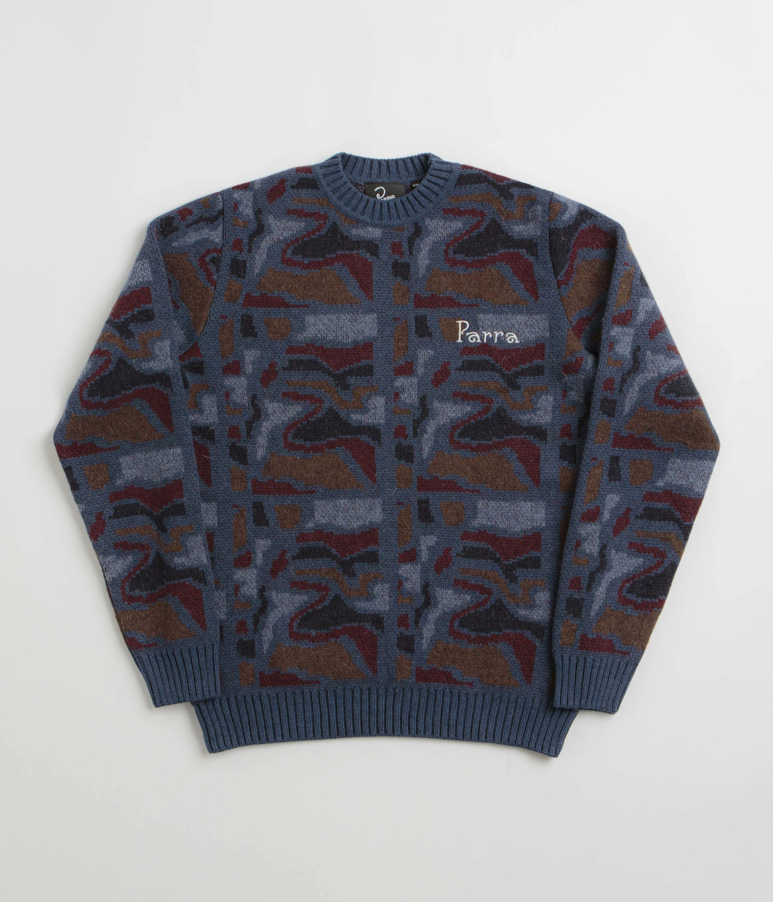 product graduation pride ethnic print by Parra Repeat FTP Booster Knitted Sweatshirt - Blue