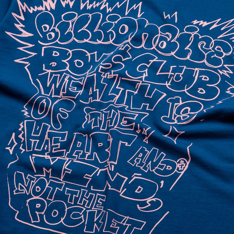 Billionaire Boys Club Flyer Tee - Navy Peony Reinforced Button Placket