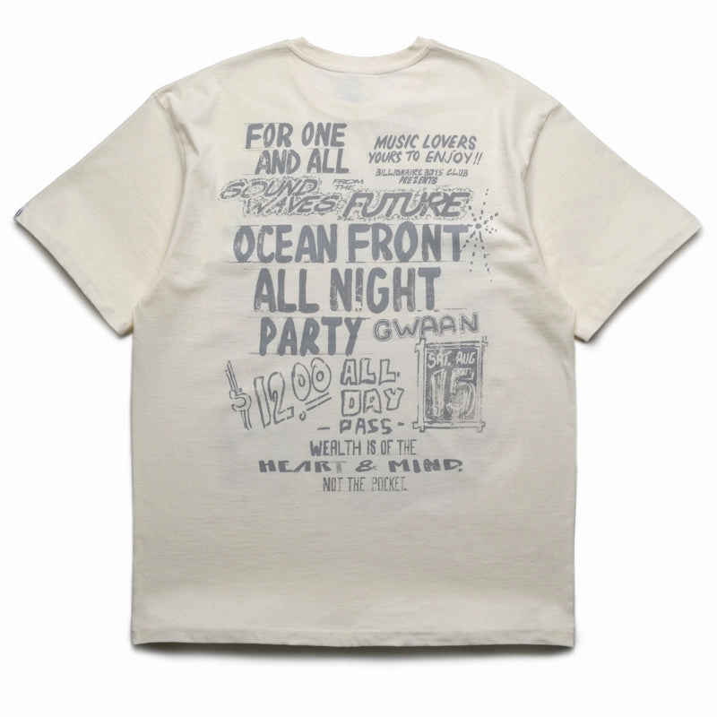 Scoop neck Billionaire Boys Club Partay Tee - Winter White