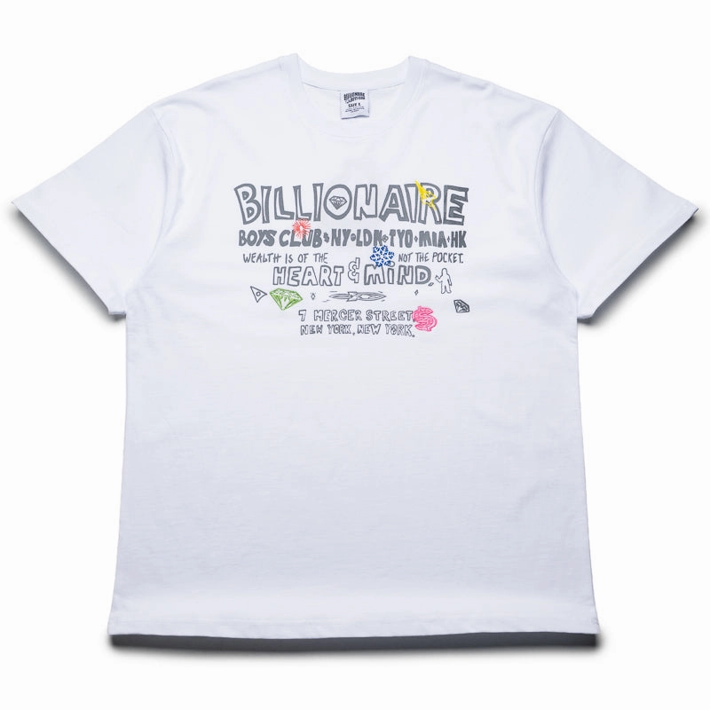 Billionaire Boys Club Satellites Knit Tee - White topstitching