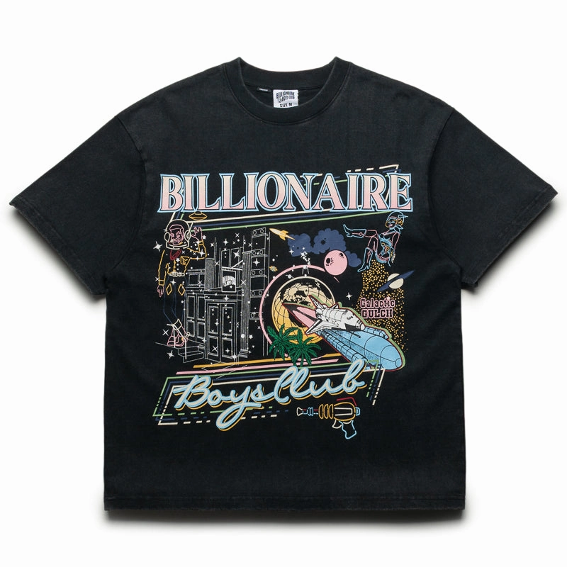 Billionaire Boys Club To The Moon Knit Tee - Black neon hem Meditation