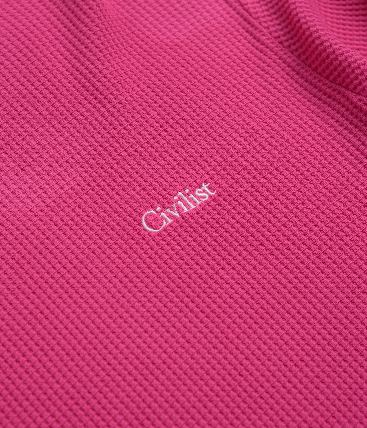 hostel venue Civilist Thermal Long Sleeve T-Shirt - Fuchsia