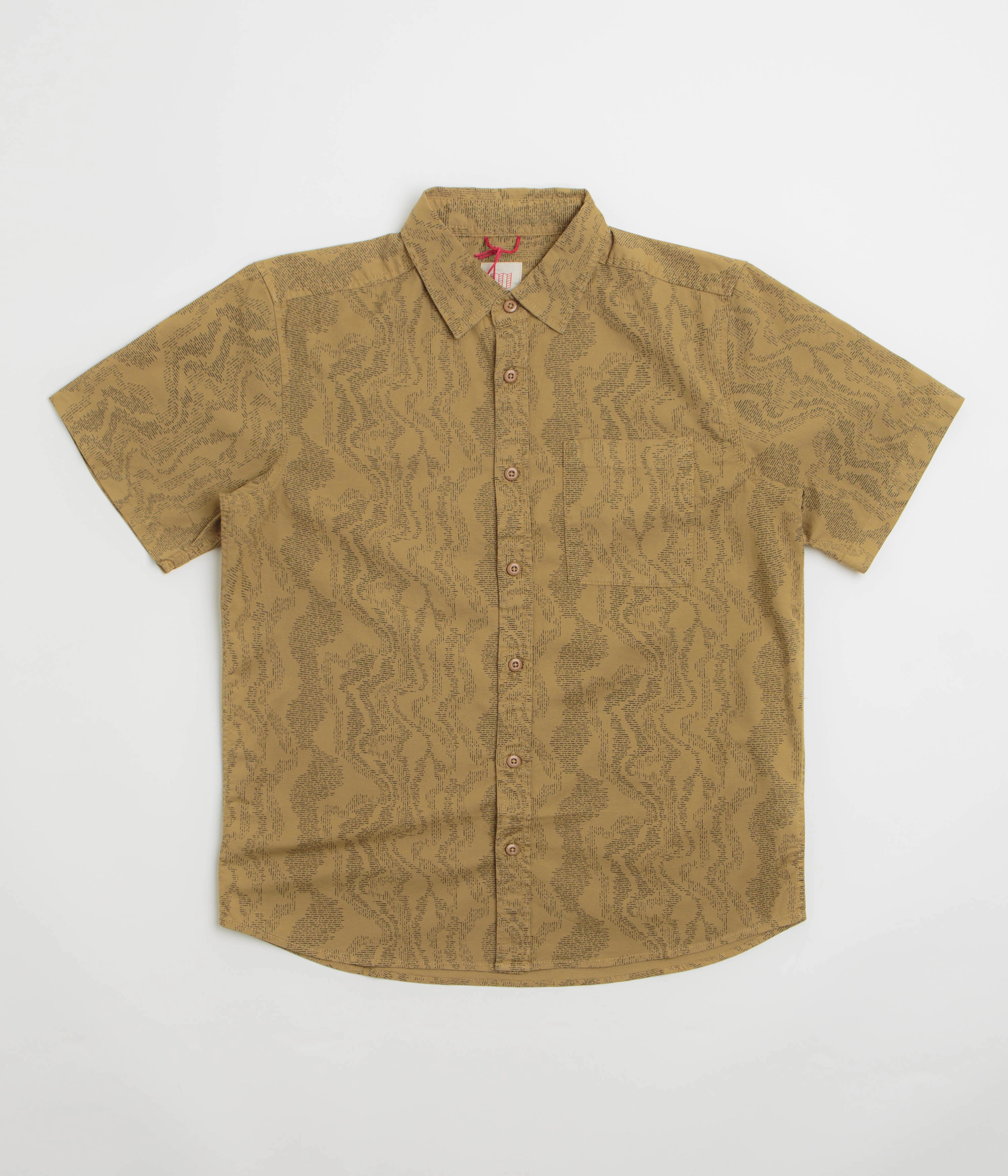 Eco Dye Technique Active Design Topo Designs Dirt Desert Short Sleeve Shirt - Elmwood River Bed