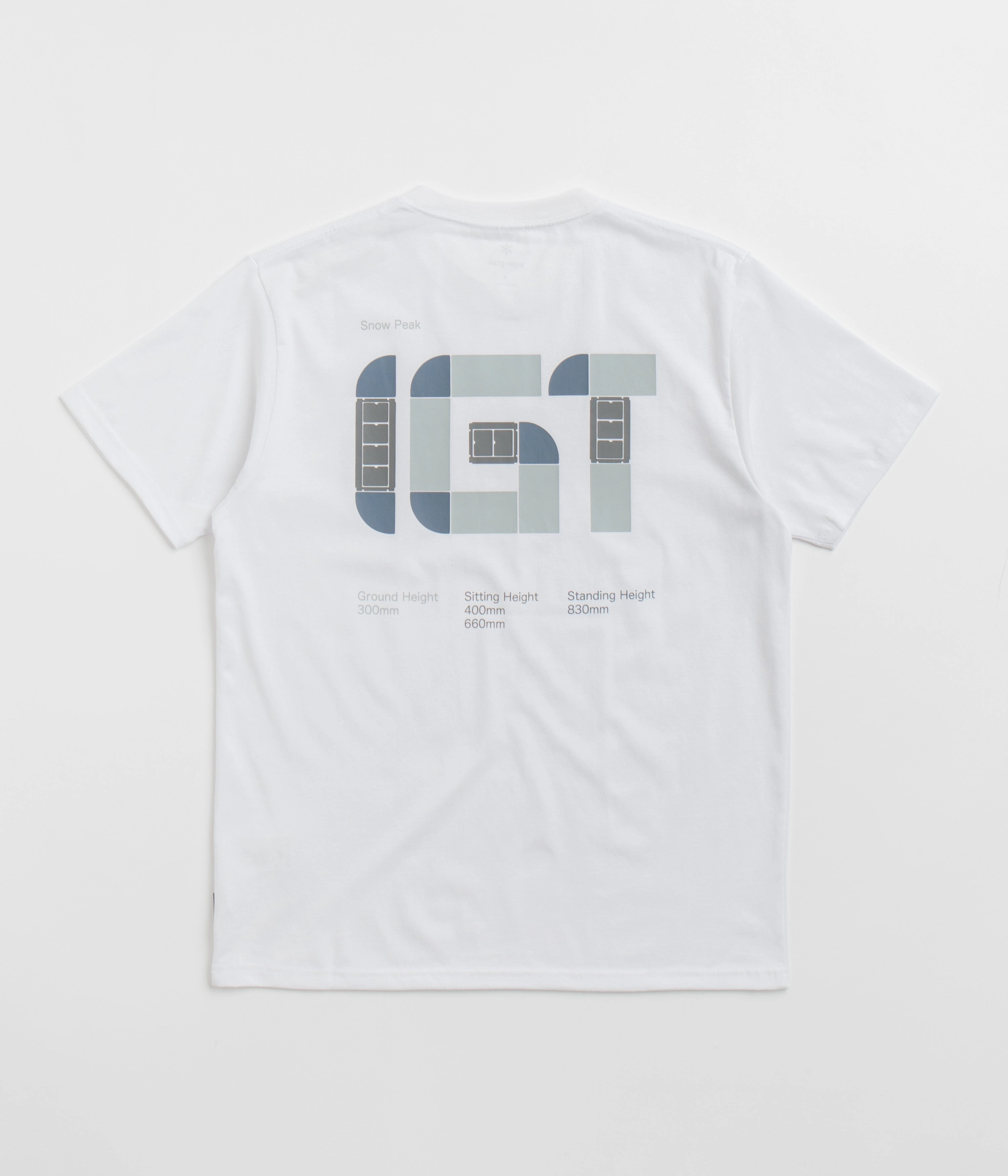 Snow Peak IGT Logo T-Shirt - White stretchability