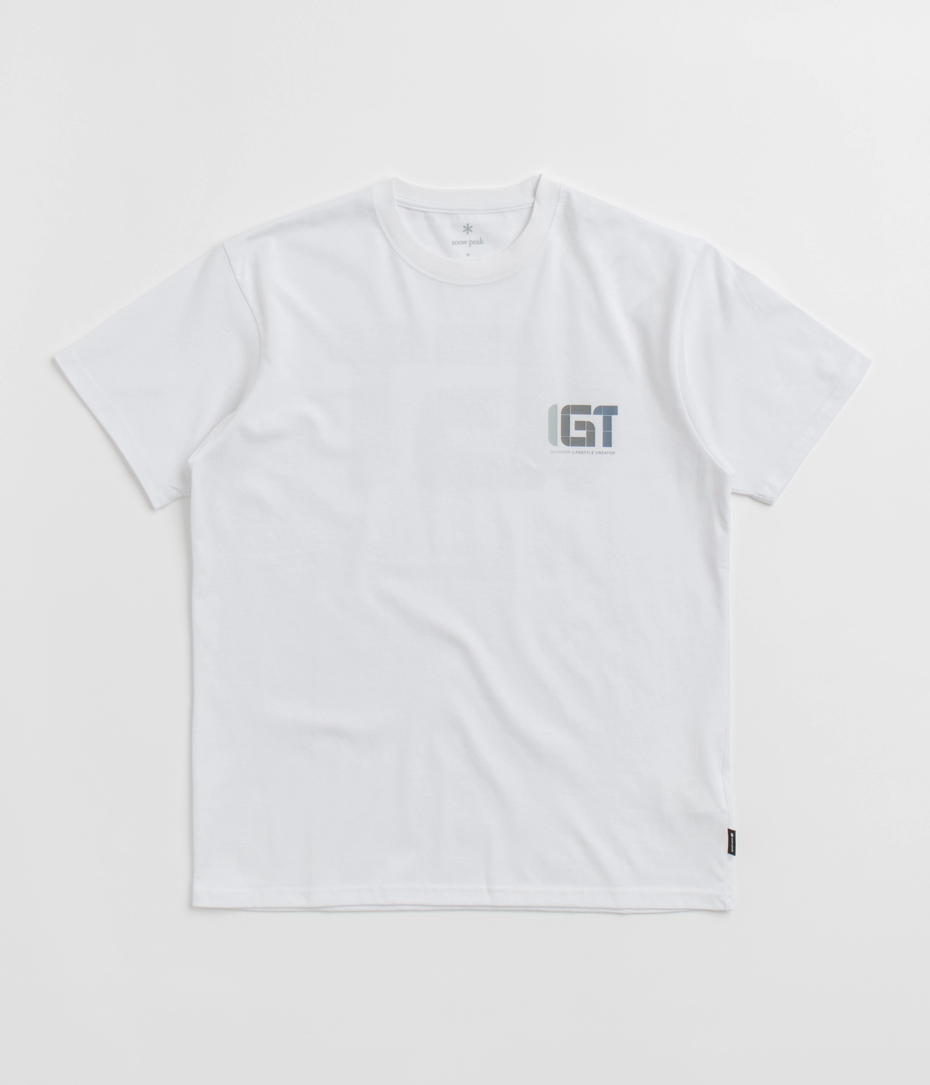 undergarment active shorts silhouette Snow Peak IGT Logo T-Shirt - White