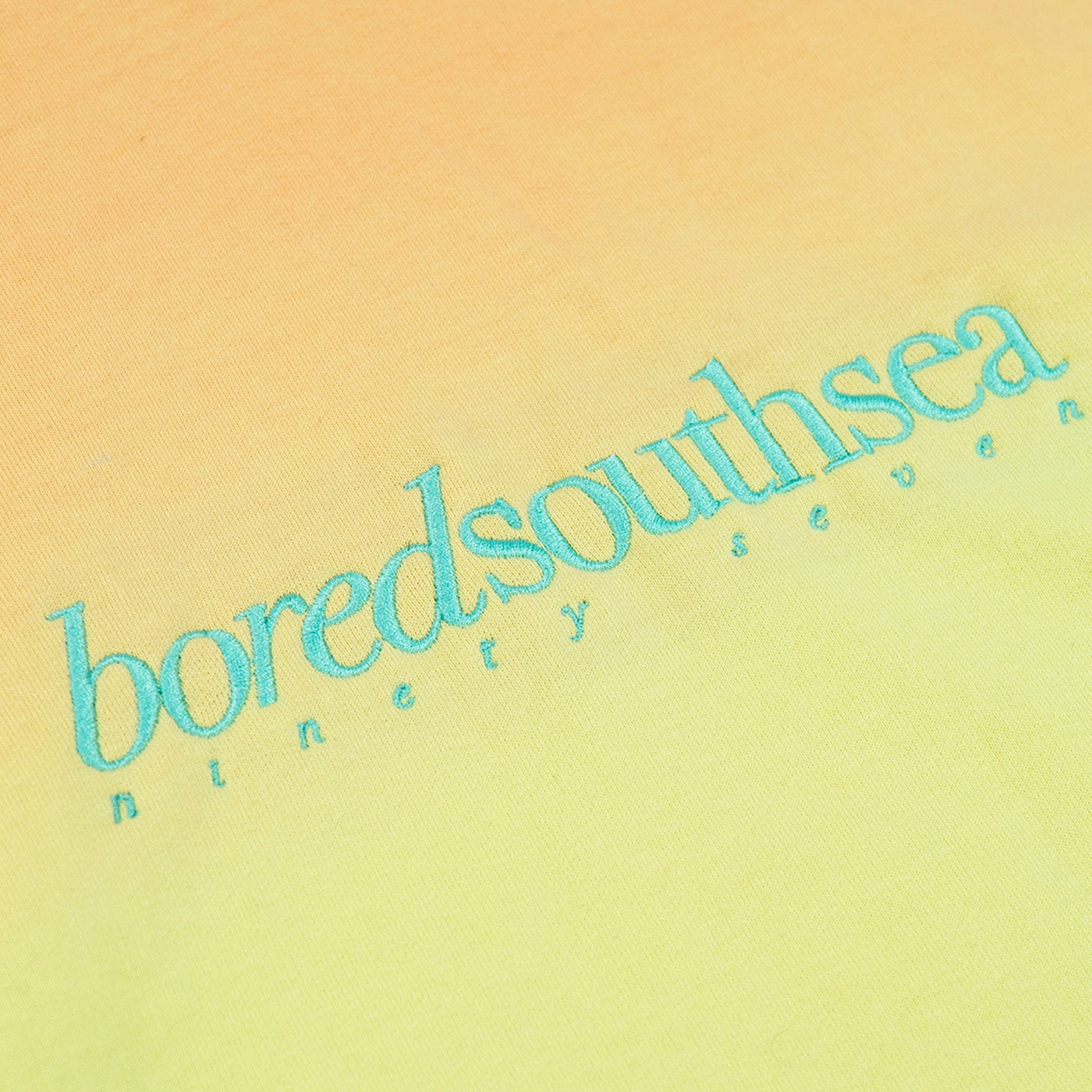 Bored of Southsea Hammer Hoodie - Pastel Sunset dip / Aqua meditation wear