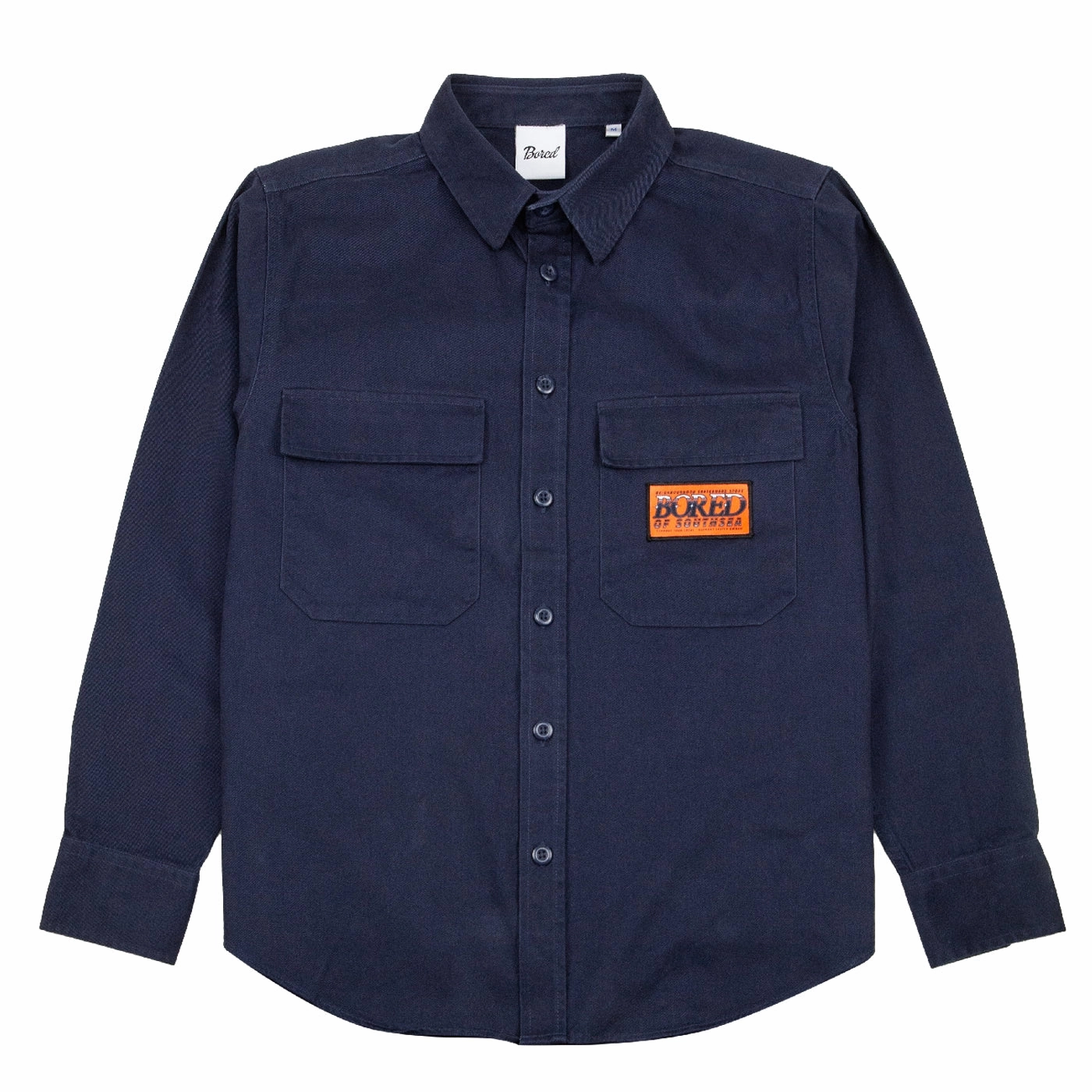 Bold Prints Chic Layer Bored of Southsea Neighbourhood  L/S Overshirt - Navy