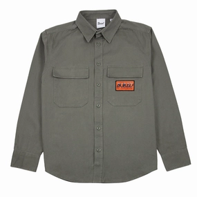 Compact Fold Design Bored of Southsea Neighbourhood  L/S Overshirt - Uniform Green