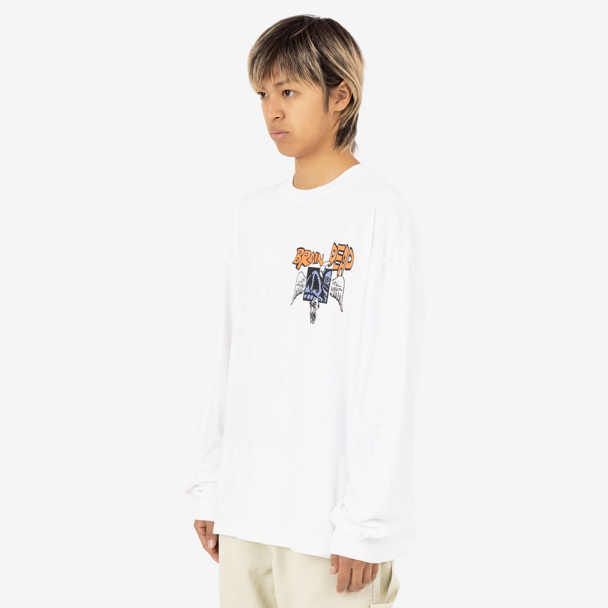 Seasonal Brain Dead Cosmic Debris L/S Shirt / White