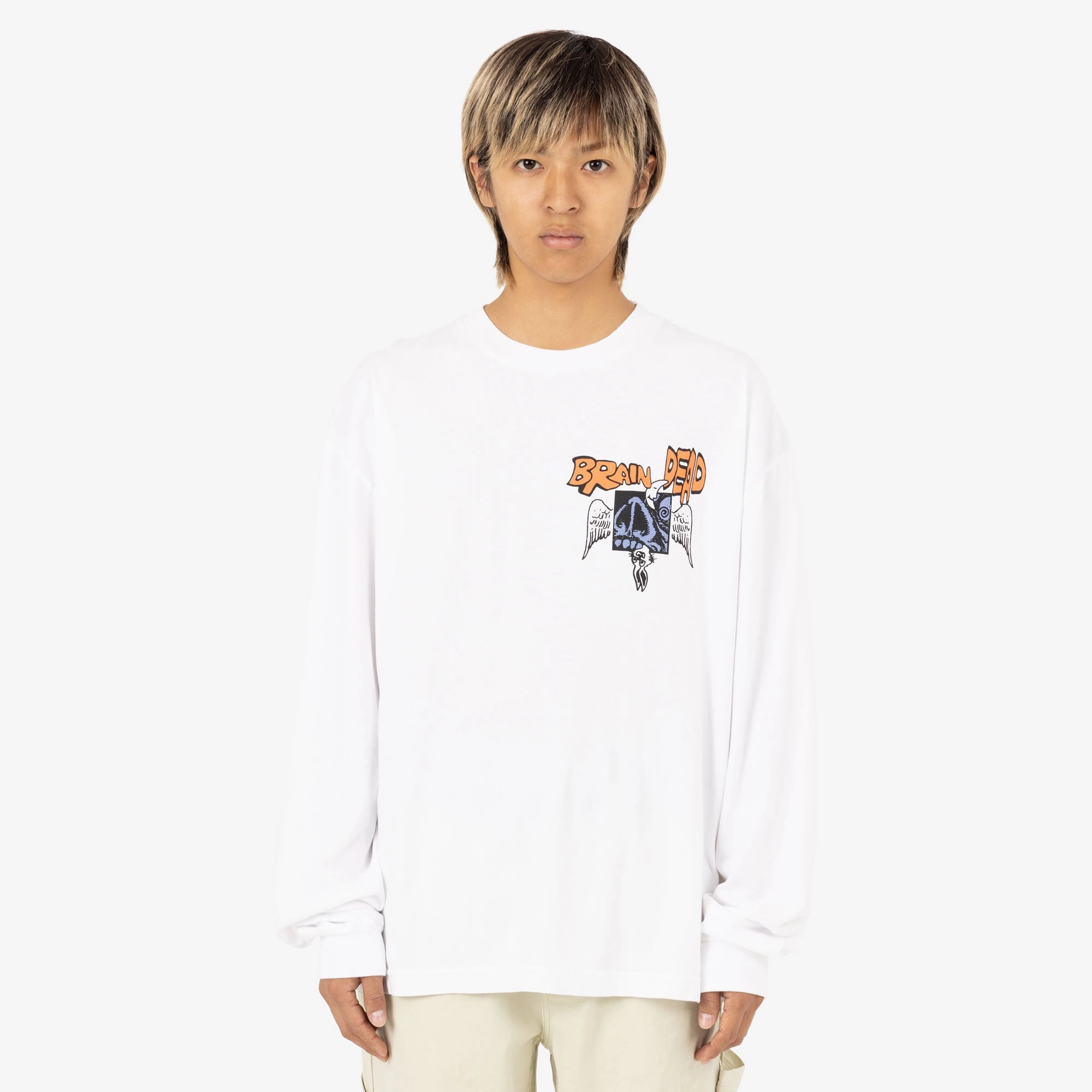Brain Dead Cosmic Debris L/S Shirt / White Budget Friendly