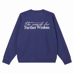 hypoallergenic Obey Further Wisdom Crew Sweatshirt - Skipper Blue