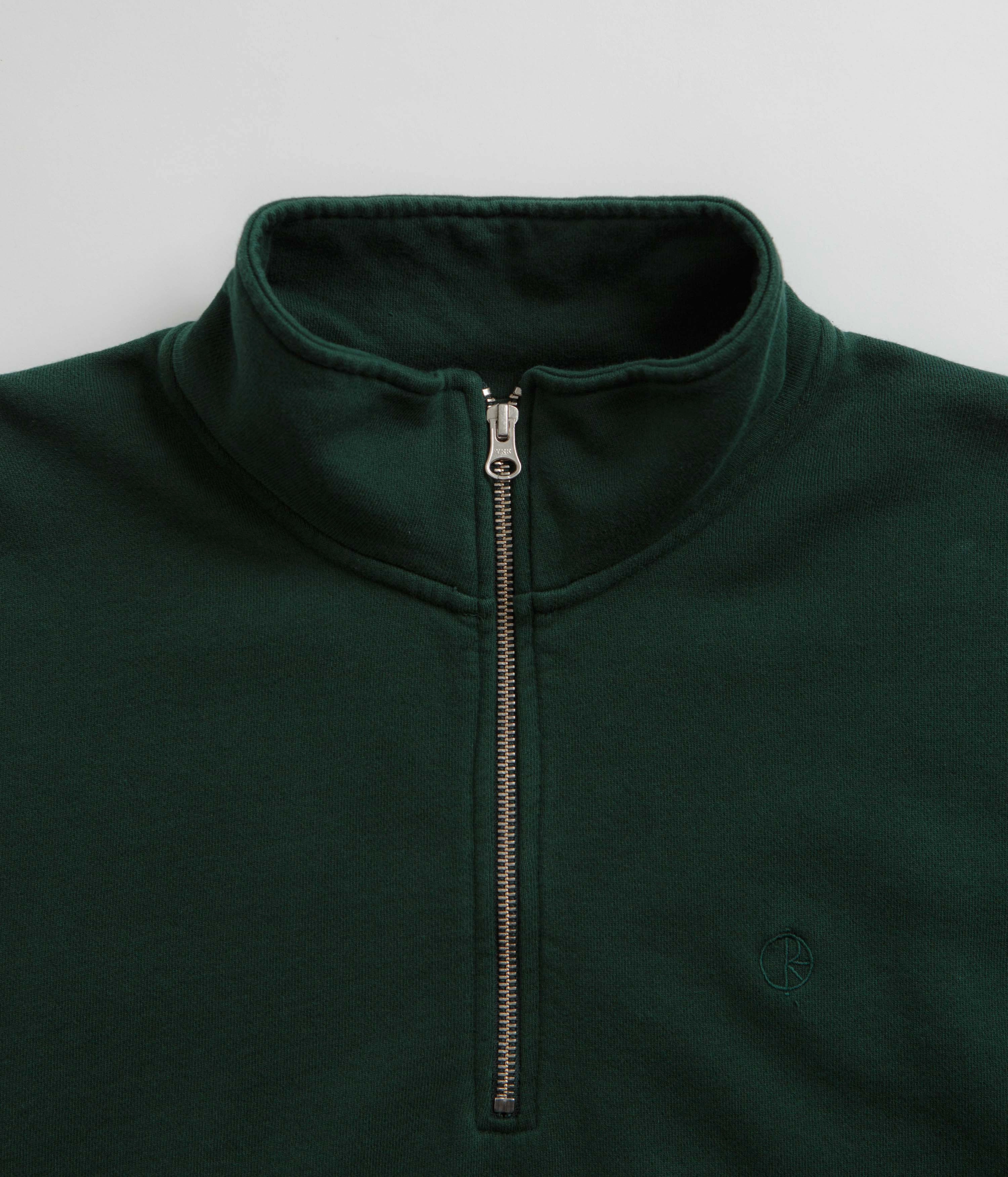 Polar Frankie Half Zip Sweatshirt - Dark Emerald product ombre gradient Layering Piece