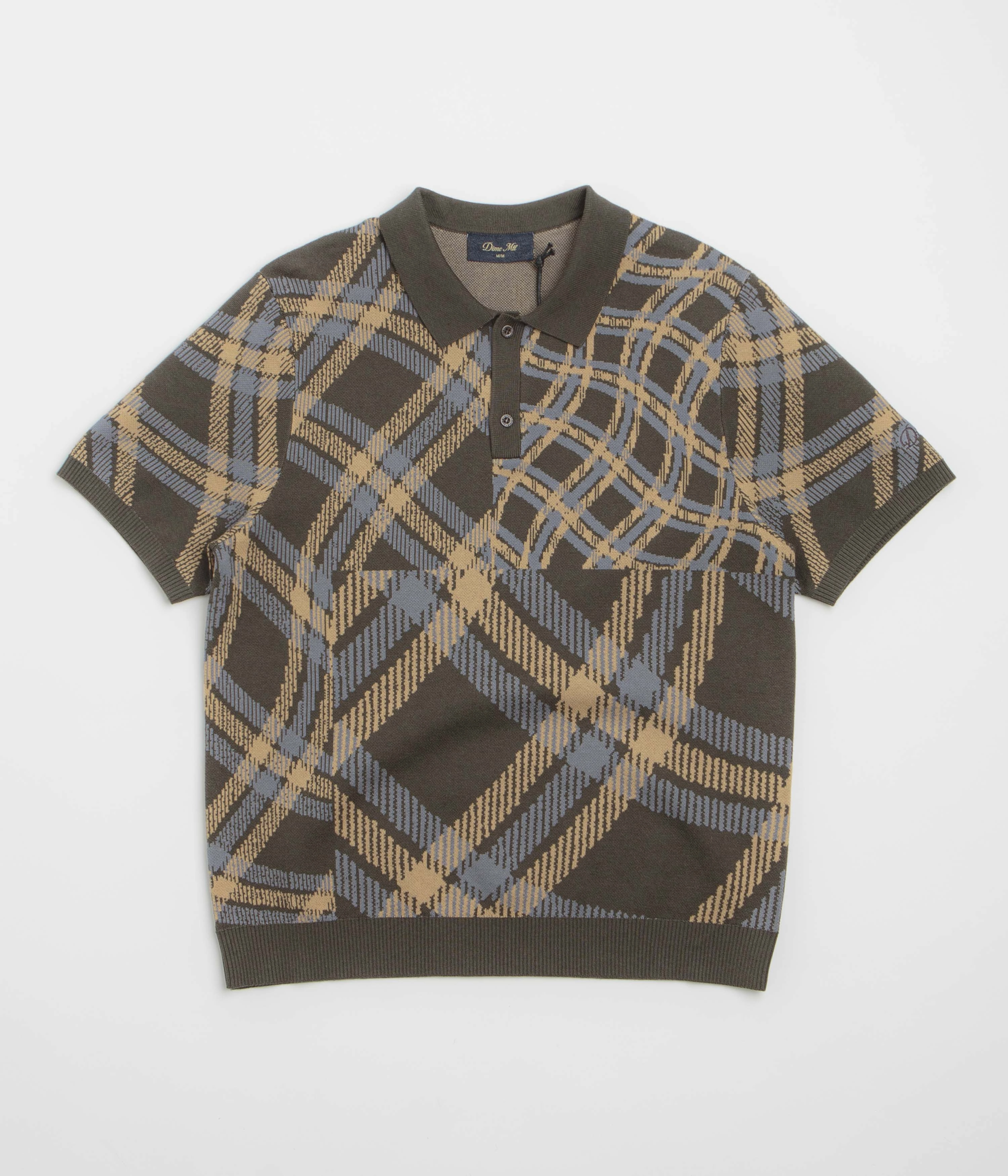 Fashionable Layer Dime Antique Polo Shirt - Brown Multi