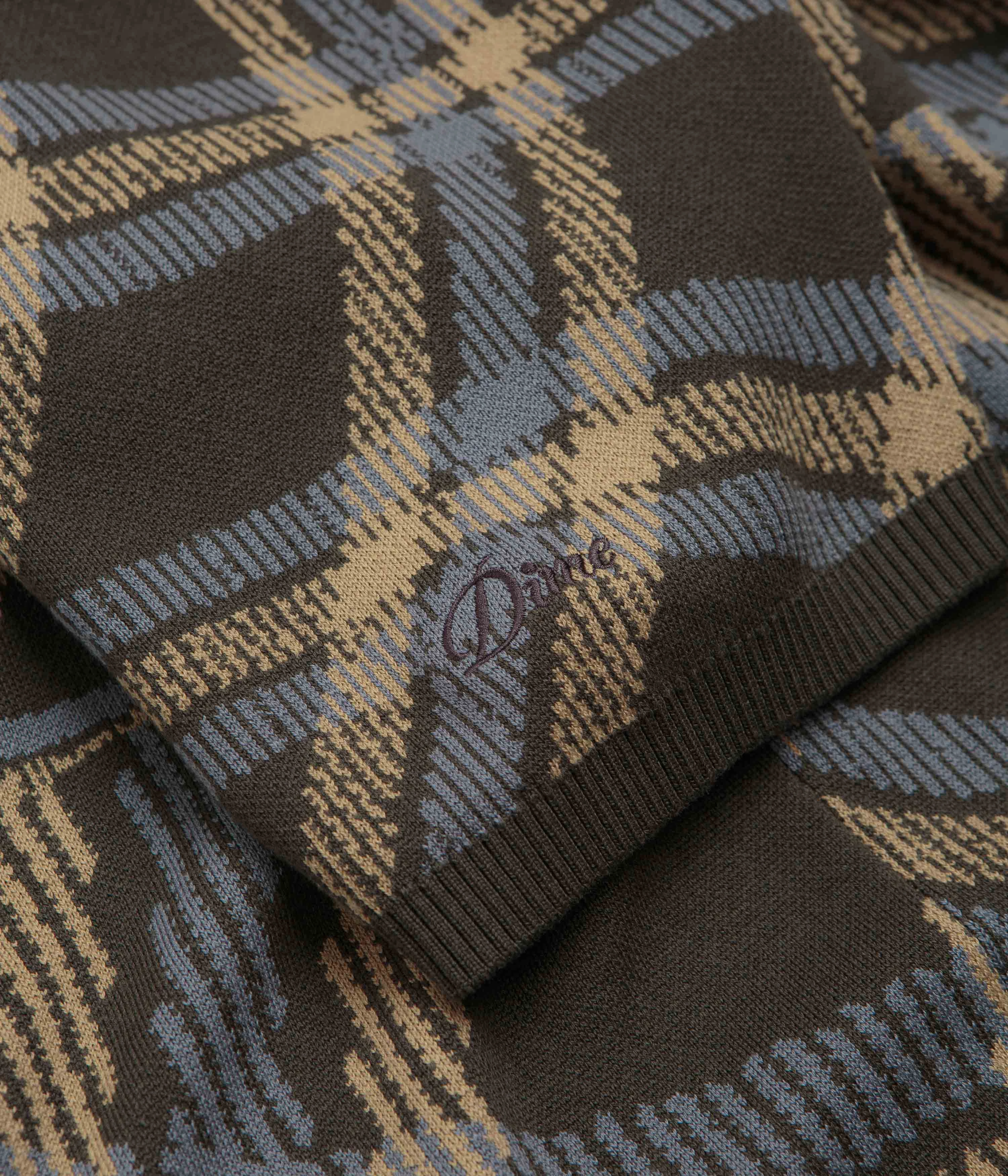 Metallic Finish Lightweight Layers Dime Antique Polo Shirt - Brown Multi