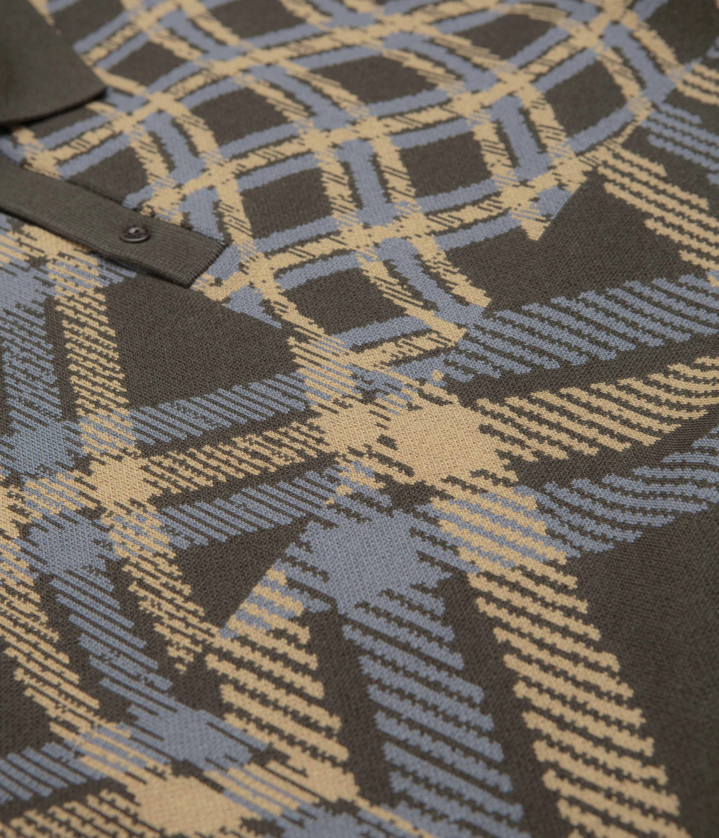 Dime Antique Polo Shirt - Brown Multi Non Irritating Tags