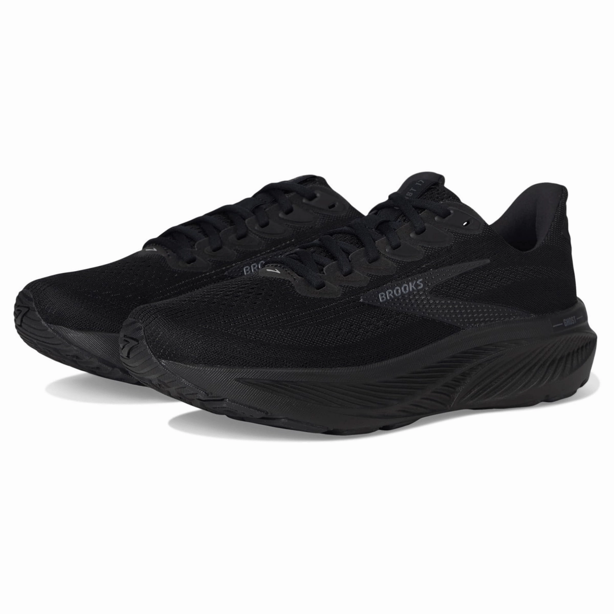 All-Day Cushioning Thermoplastic Heel Cup Brooks Men's Ghost 17 Black/Ebony