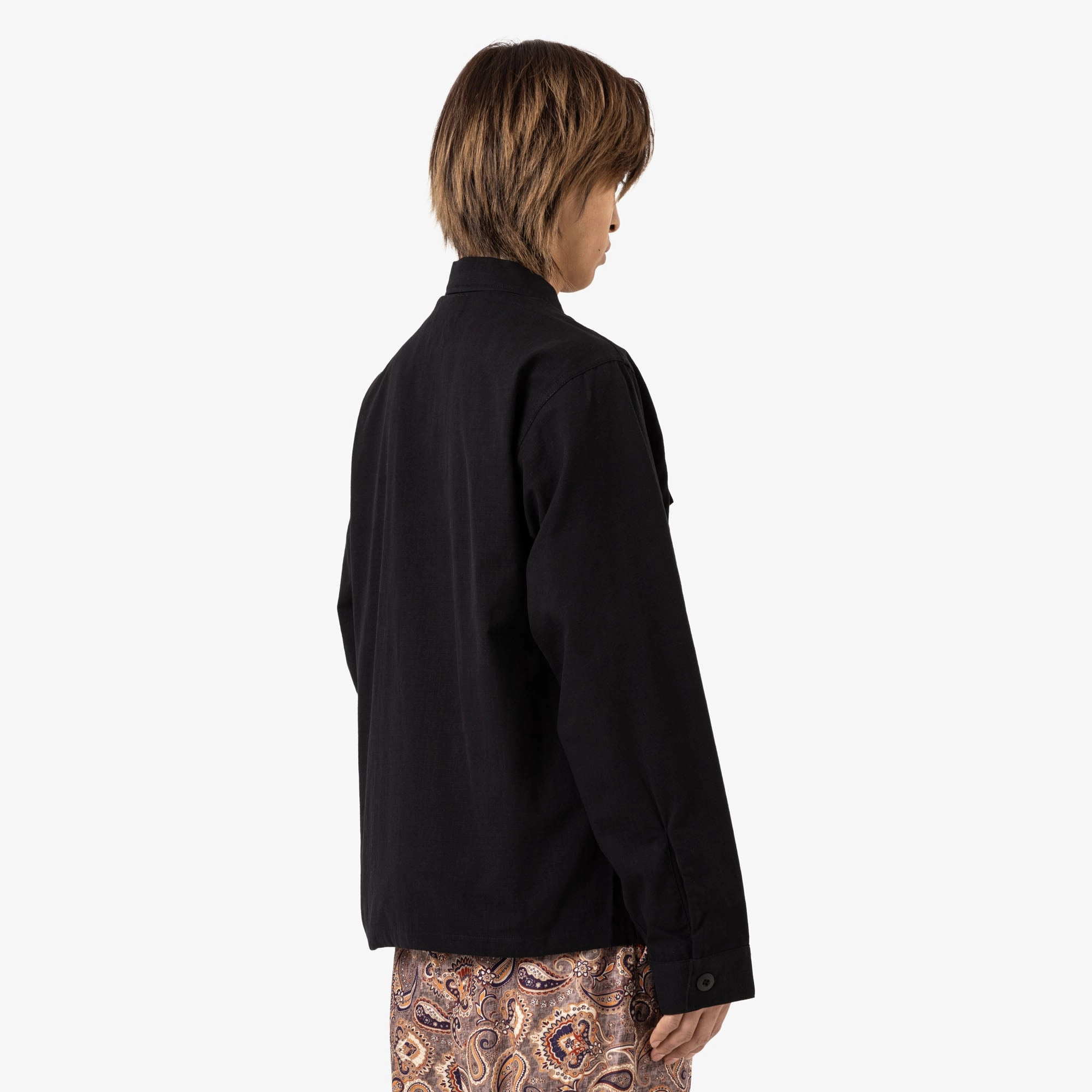 Thermal Regulation Fabric Brother Brother Military Souvenir Zip Shirt / Black