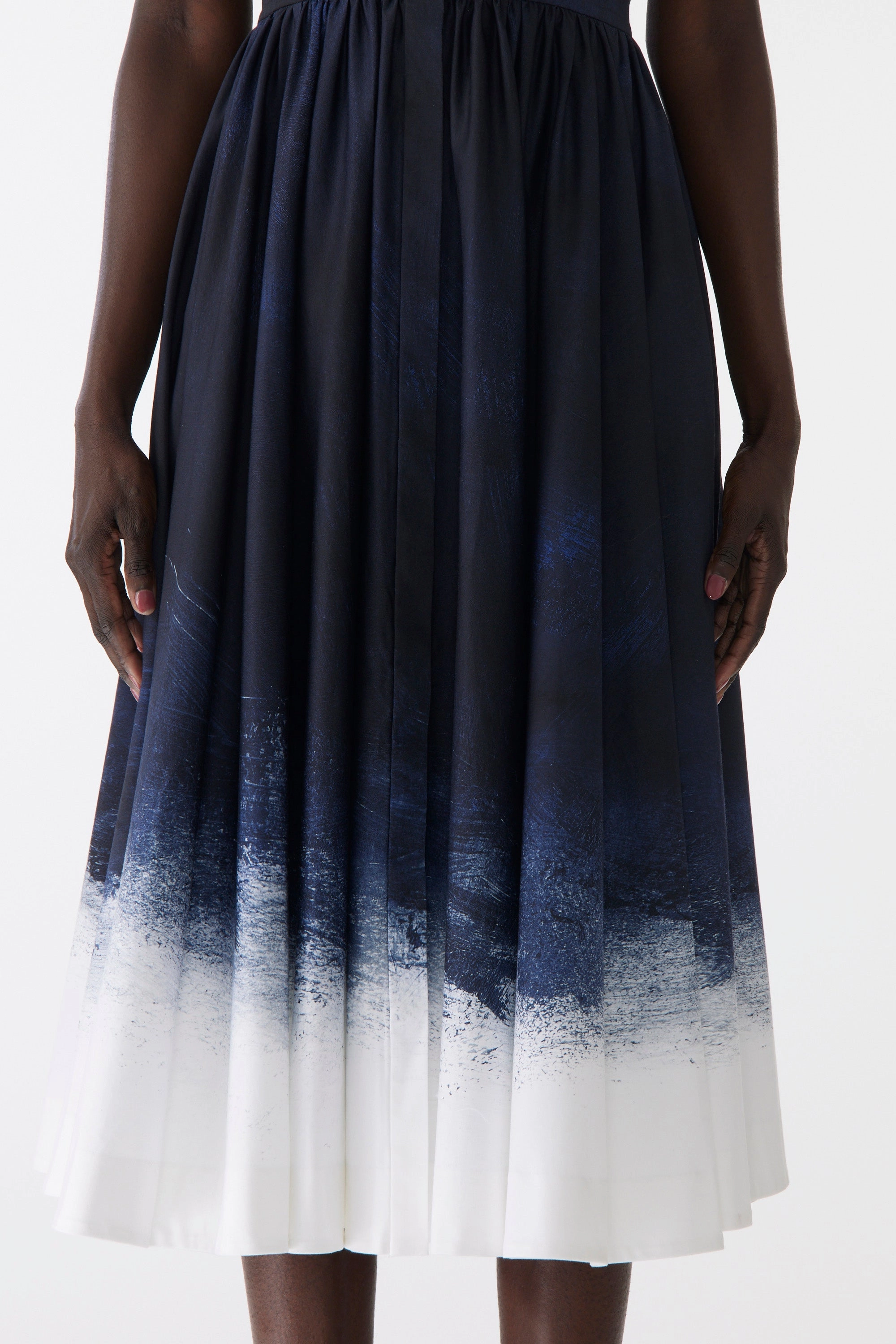 BRUSHED CANVAS PRINTED STRETCH COTTON SHIRTDRESS Pure Aesthetic Travel-Essential