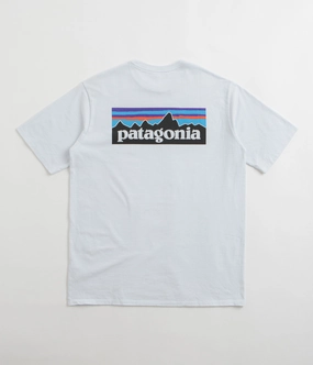 tie dye Patagonia P-6 Logo Responsibili-Tee T-Shirt - White