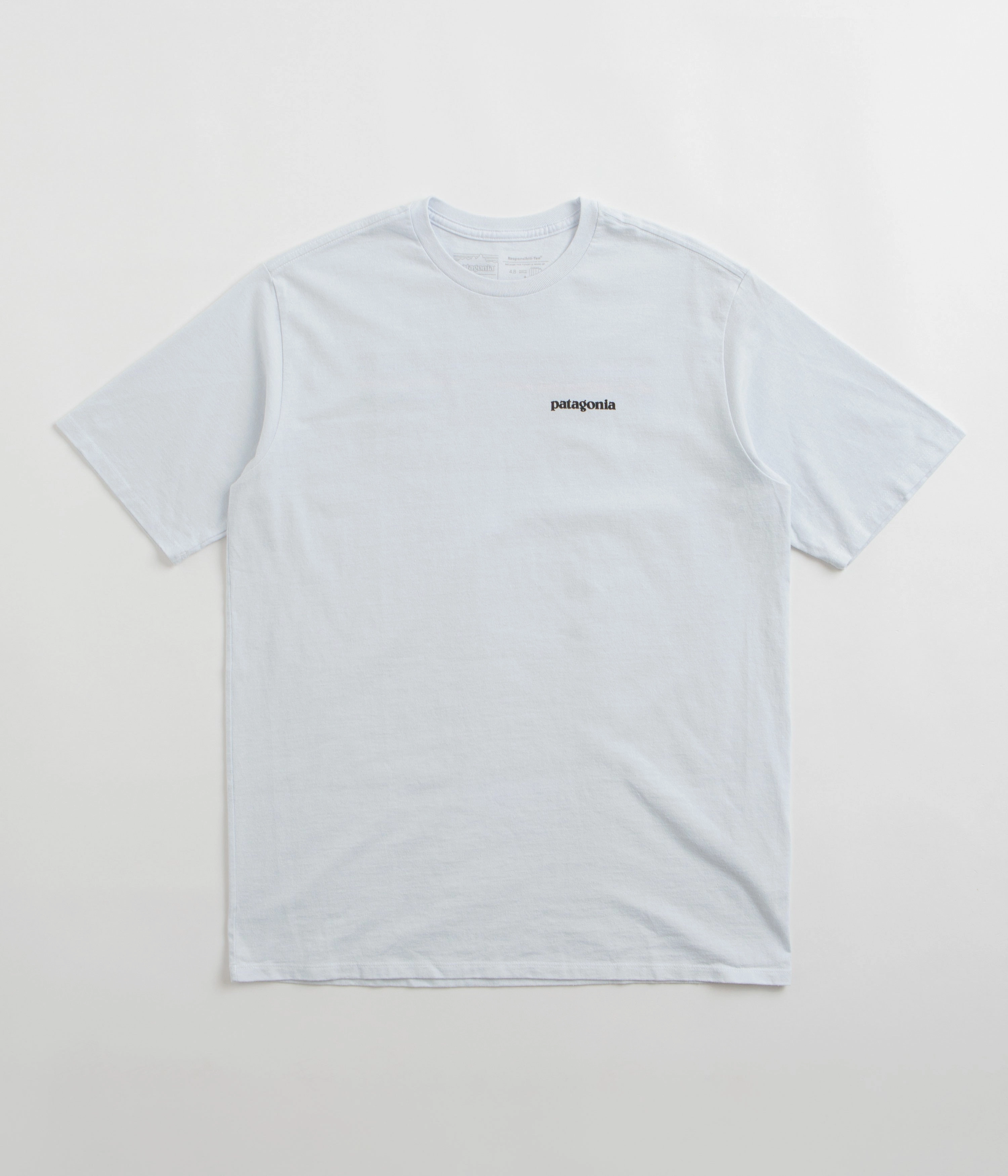 Patagonia P-6 Logo Responsibili-Tee T-Shirt - White rural climate simple design