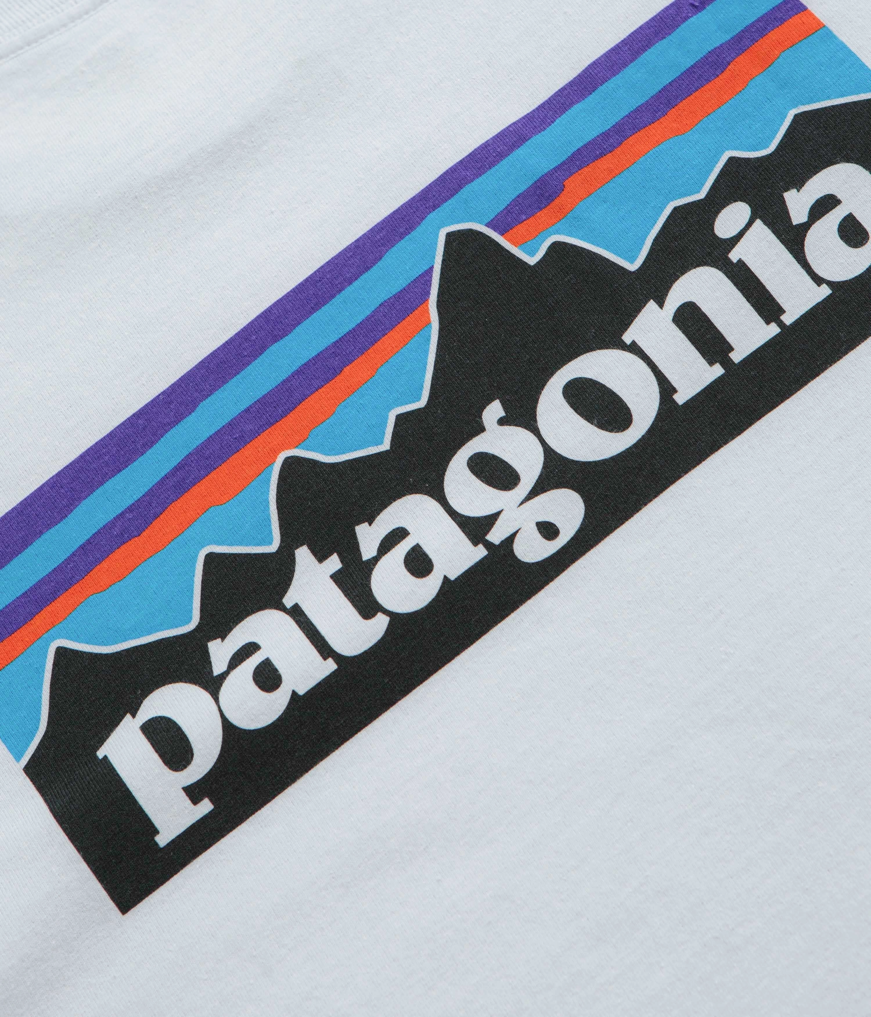 Layered Hem Reinforcement Patagonia P-6 Logo Responsibili-Tee T-Shirt - White