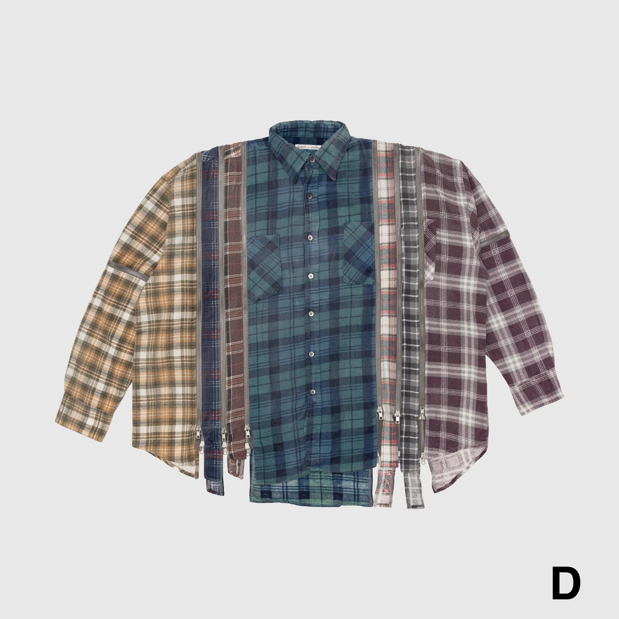 REBUILD BY NEEDLES 7 CUTS ZIPPED WIDE SHIRT Trendy Design Durable Thread Construction
