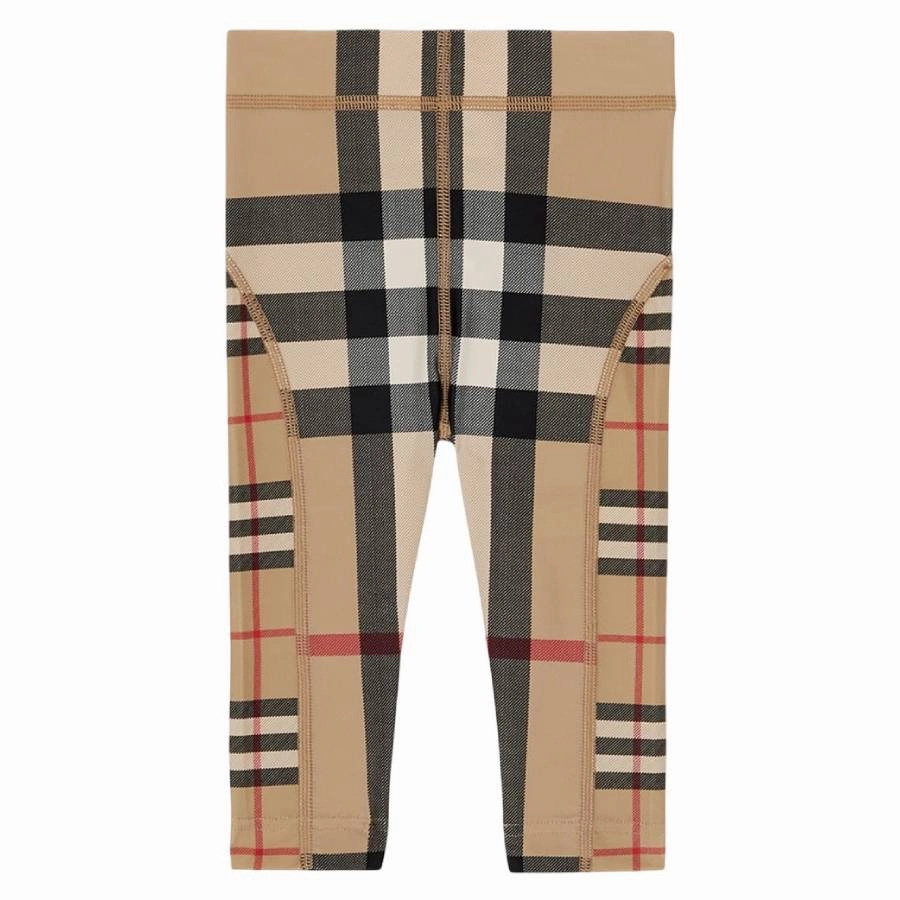 Effortless Fit Burberry Girls Contrast Check Stretch Nylon Leggings