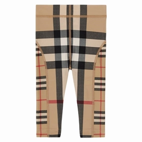 Effortless Fit Burberry Girls Contrast Check Stretch Nylon Leggings