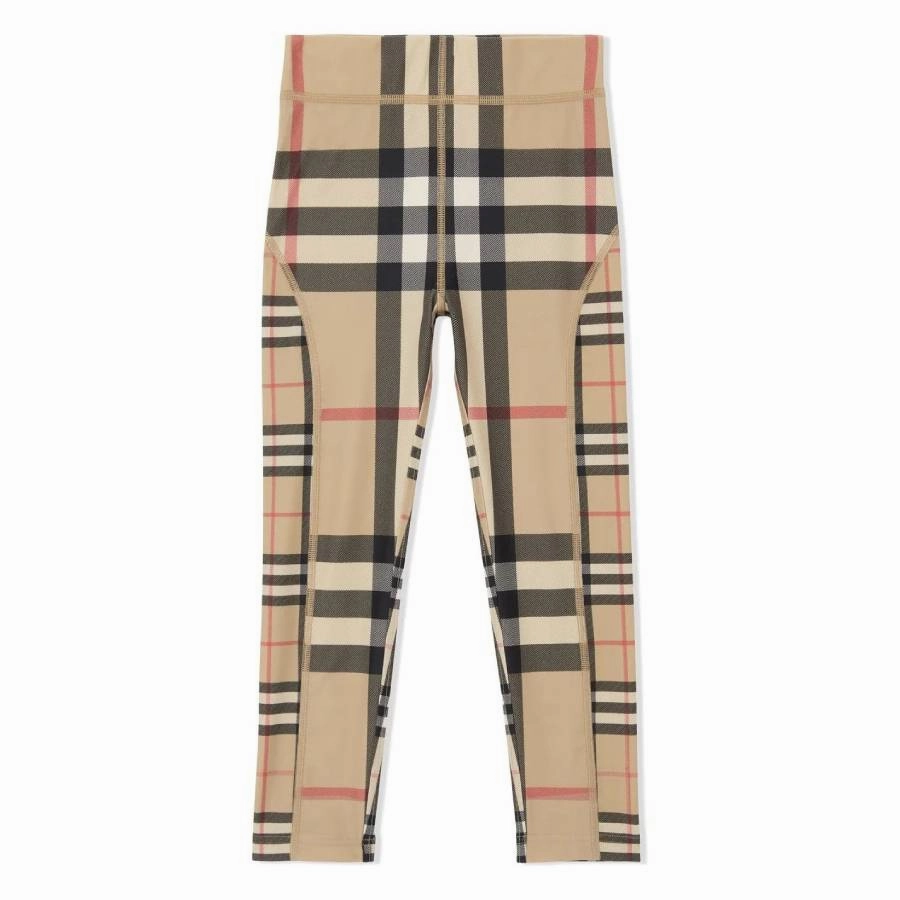 Burberry Kids Contrast Check Leggings Smart Comfort Printed design
