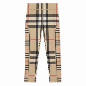 Burberry Kids Contrast Check Leggings Smart Comfort Printed design