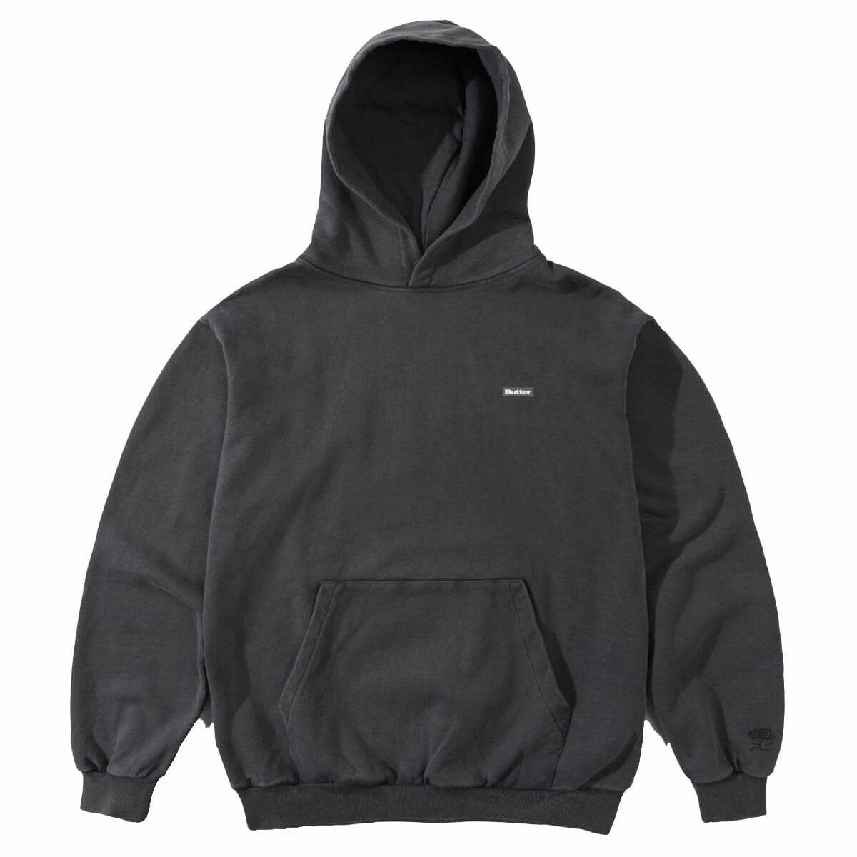 Butter Goods - Basic Hoodie Washed Black Breathable mesh Sport Night