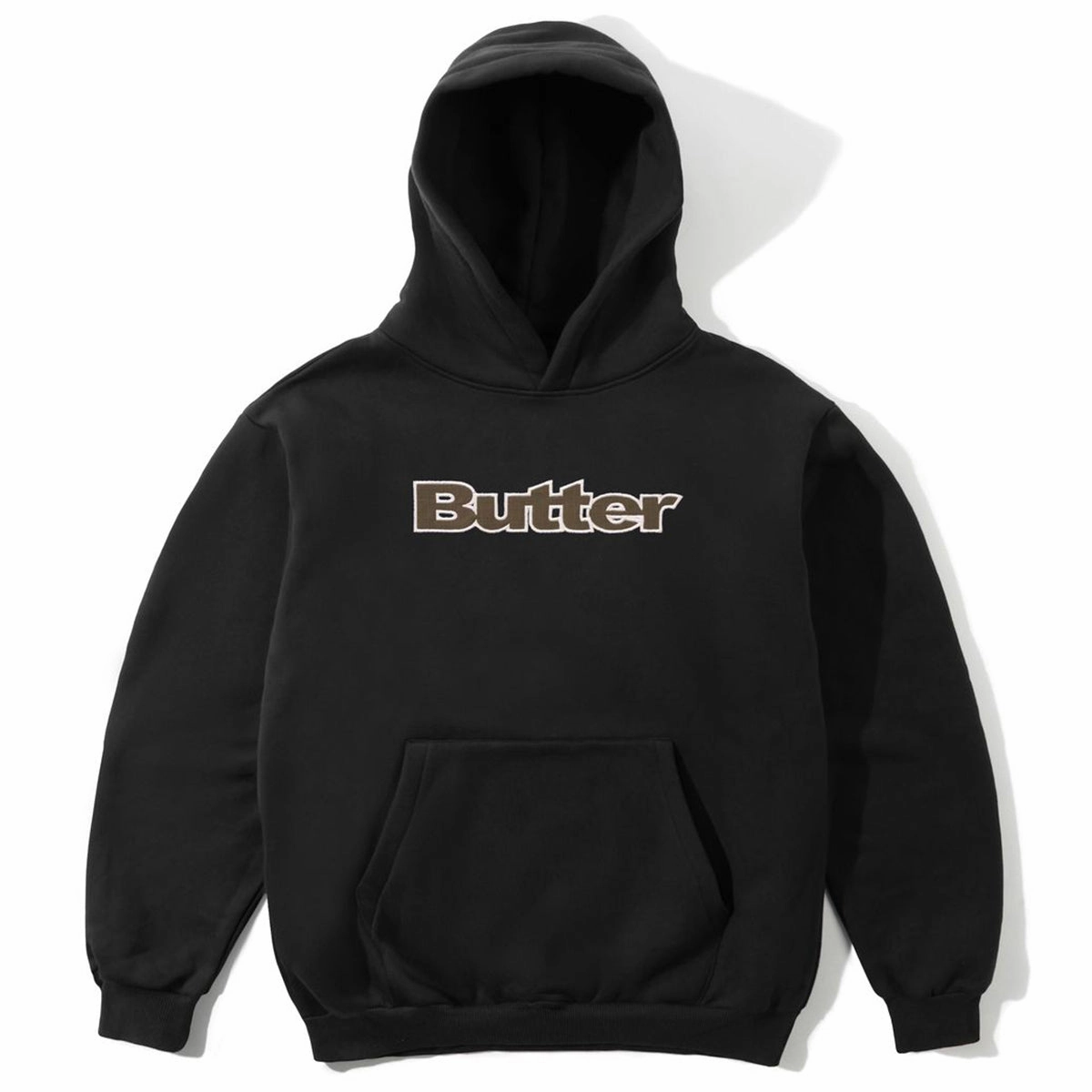 City Feel Butter Goods - Ripstop Logo Applique Hoodie Black